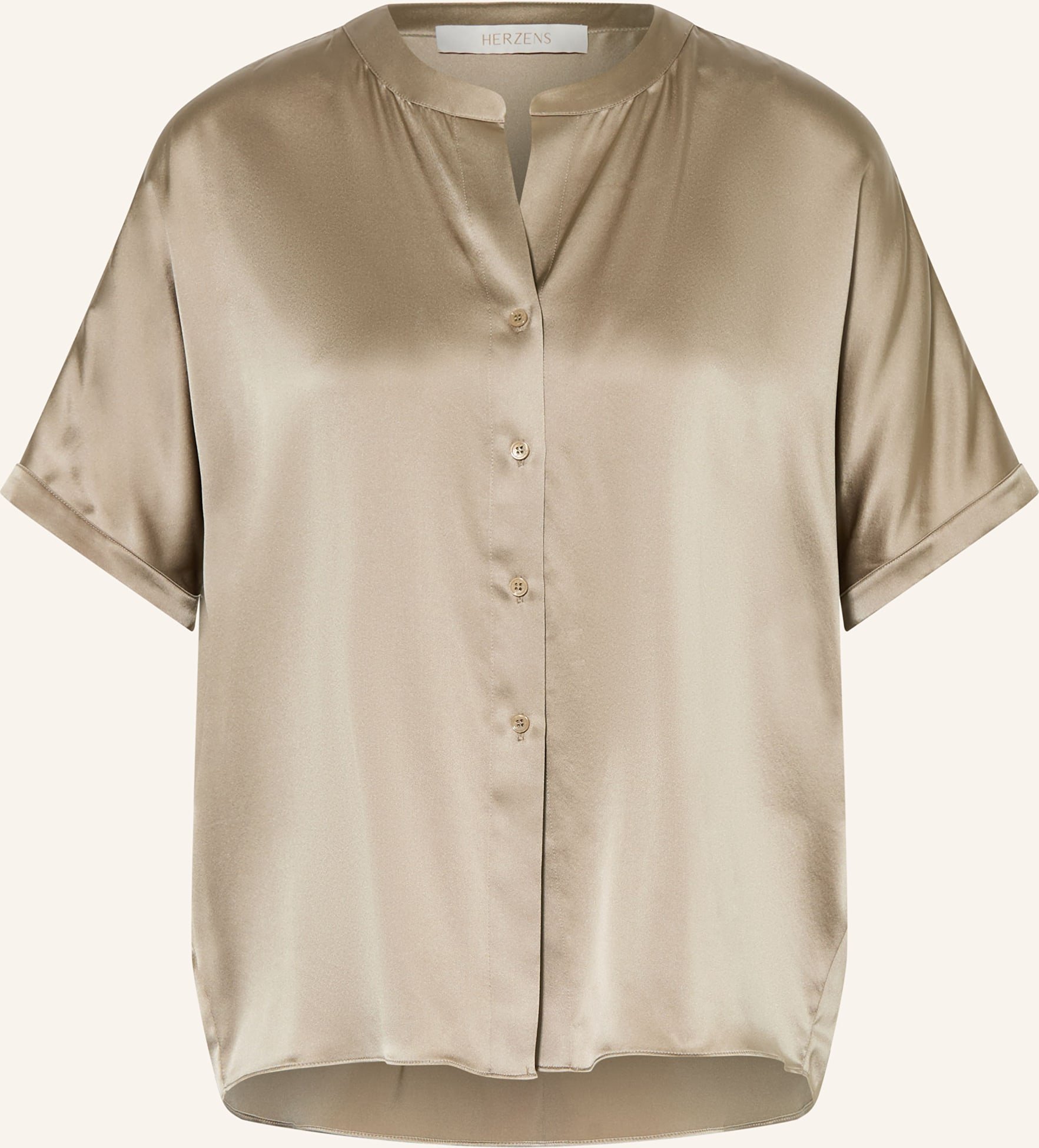 Herzens Bluse Aus Seide braun