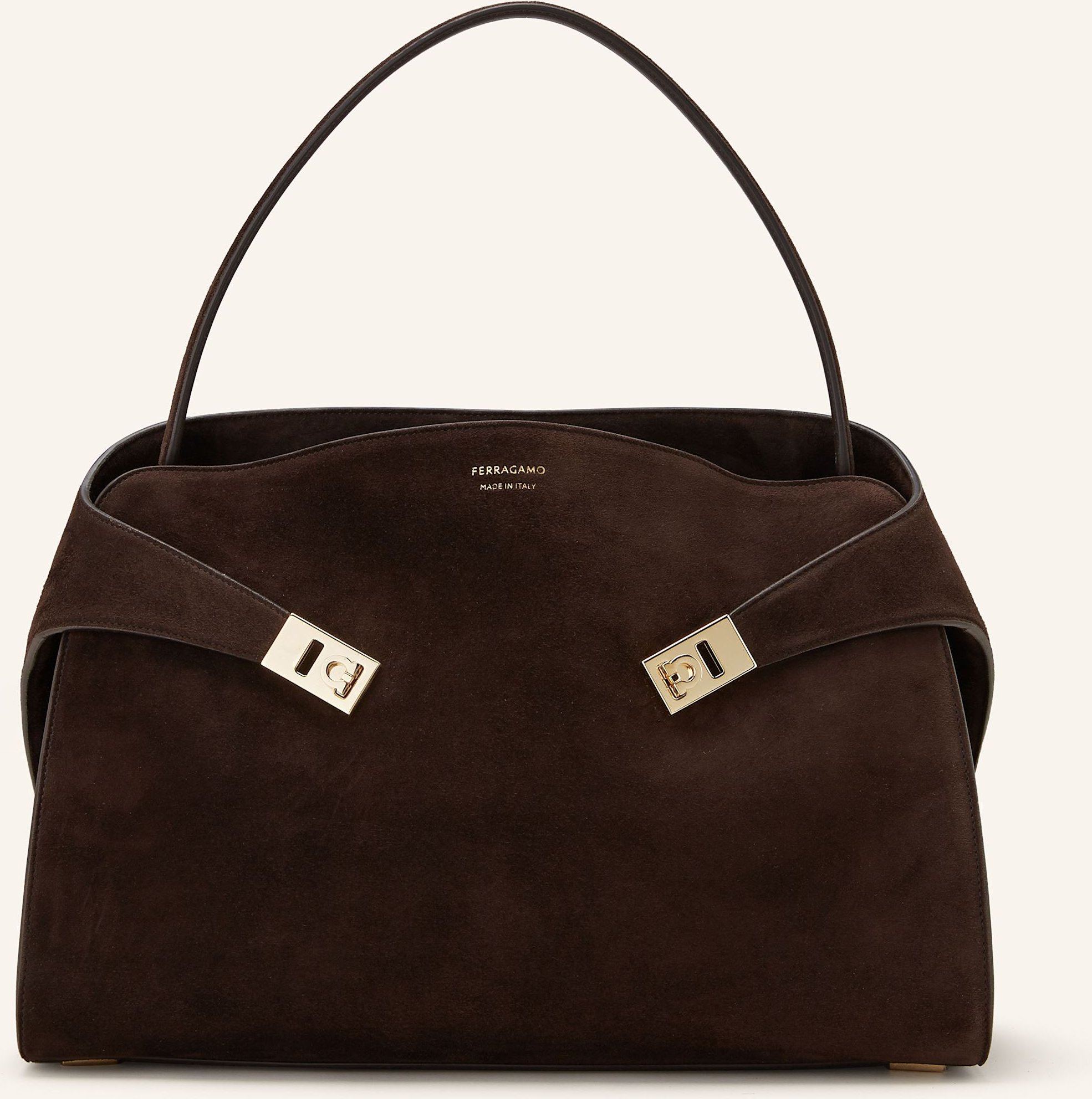 Ferragamo Schultertasche Hug braun