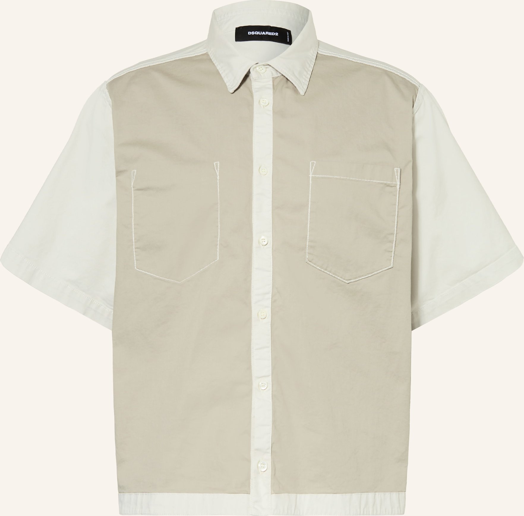 Thumbnail - dsquared2 Kurzarm-Hemd Comfort Fit beige