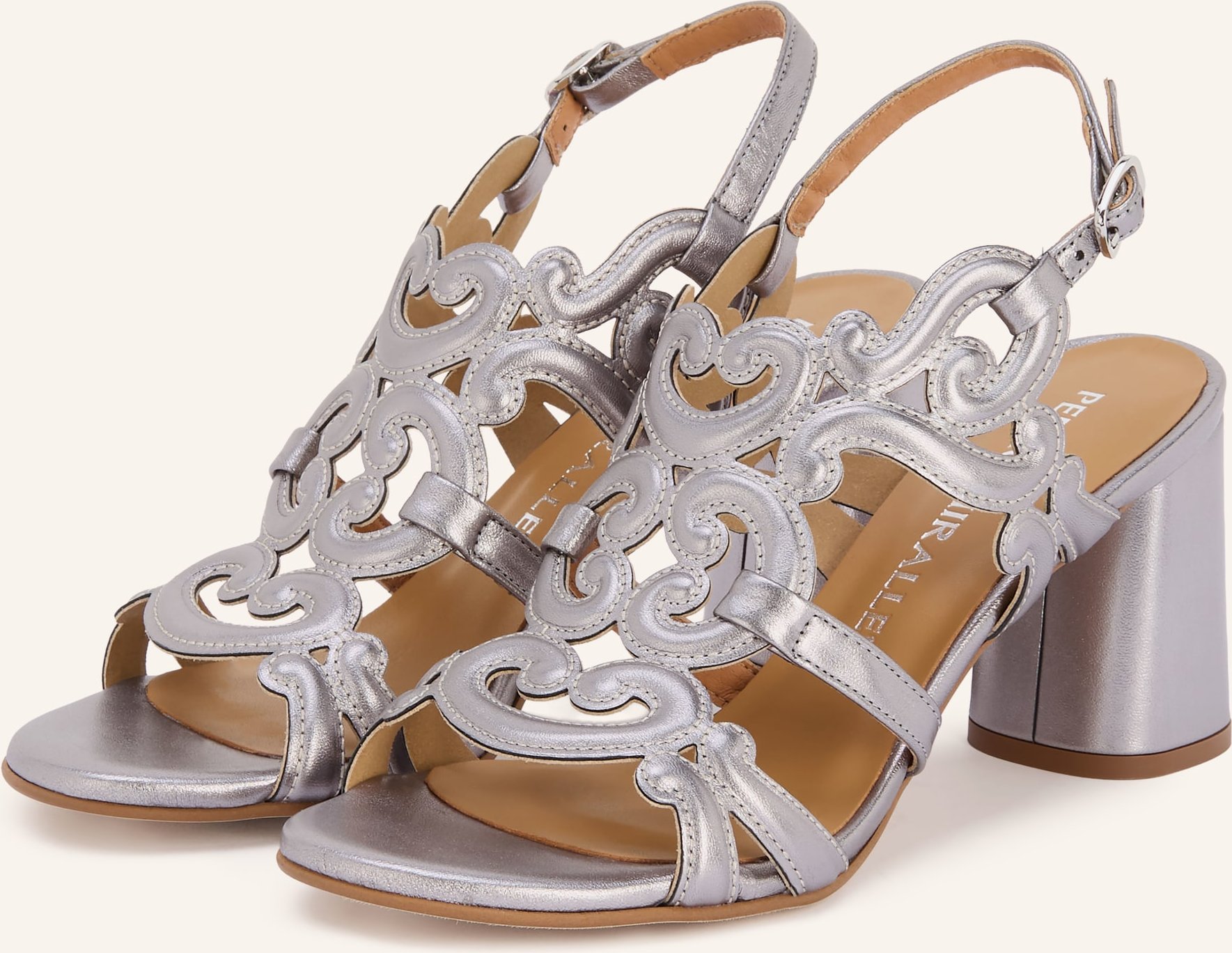 Pedro Miralles Sandaletten Napa Metal Mit Cut-Outs grau