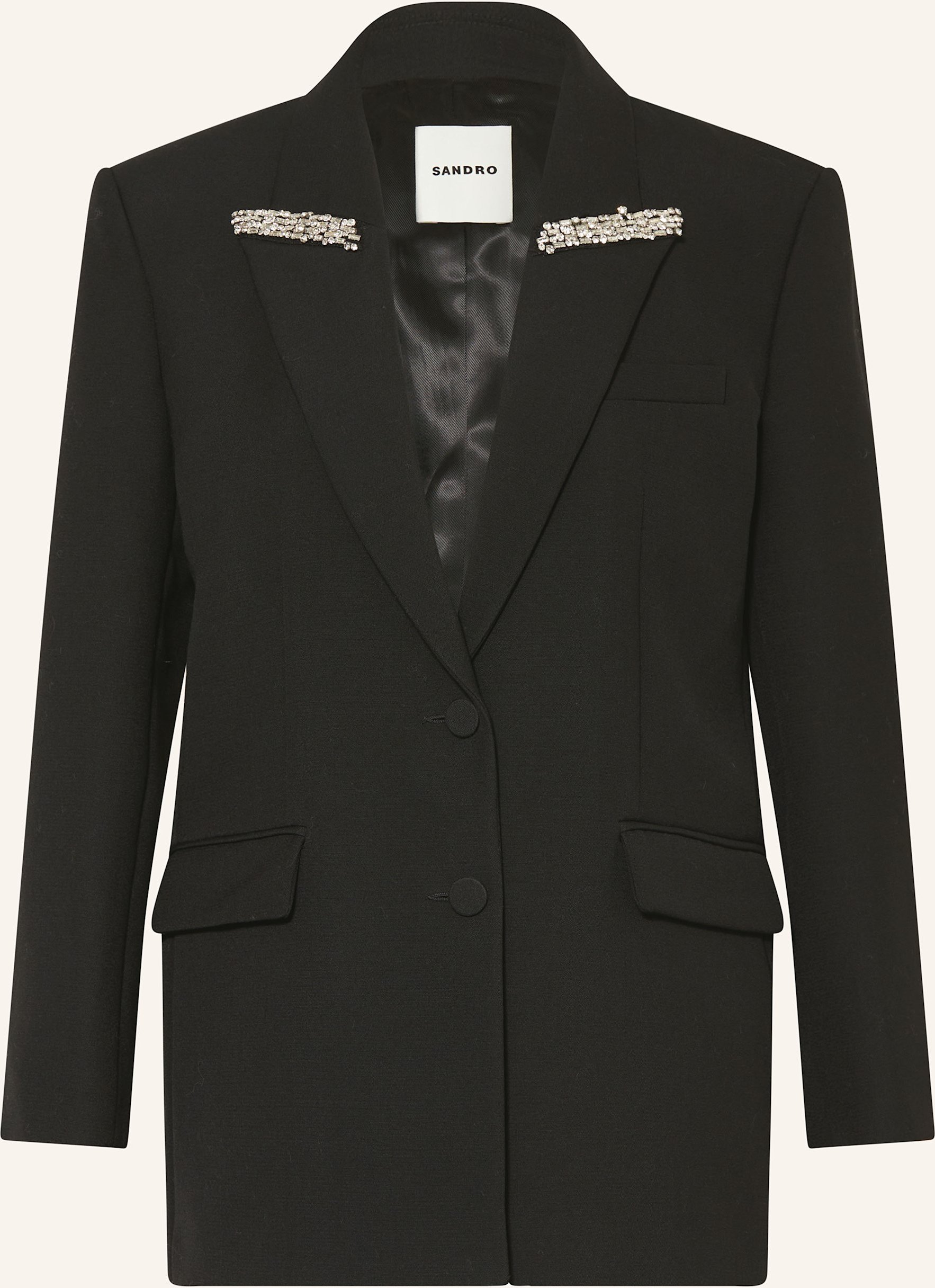 Thumbnail - Sandro Blazer Mit Schmucksteinen schwarz