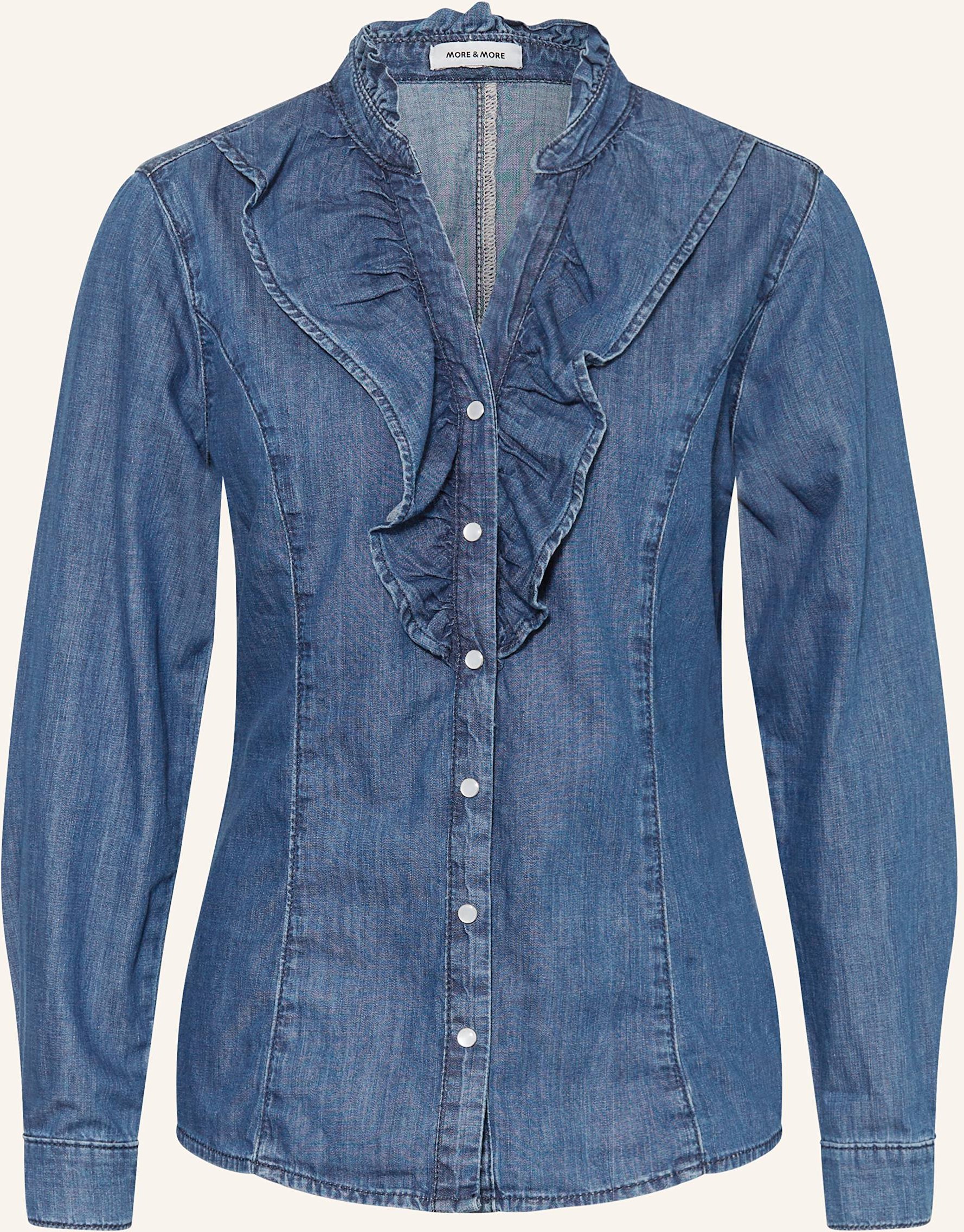 More & More Jeansbluse blau