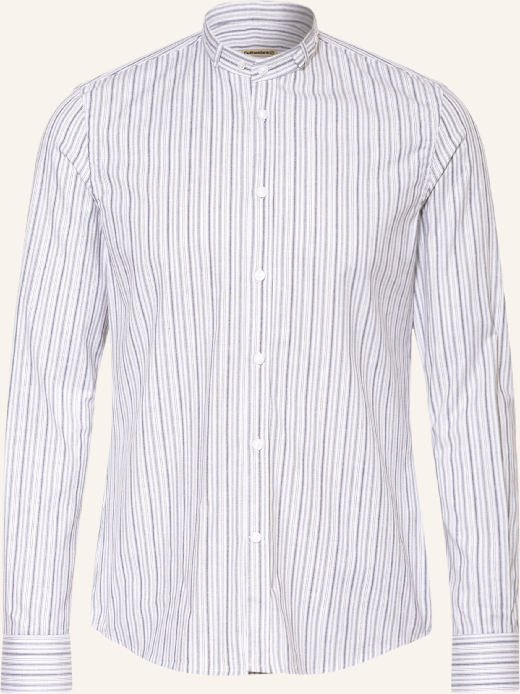 Gottseidank Trachtenhemd Lenz Slim Fit Mit Stehkragen weiss