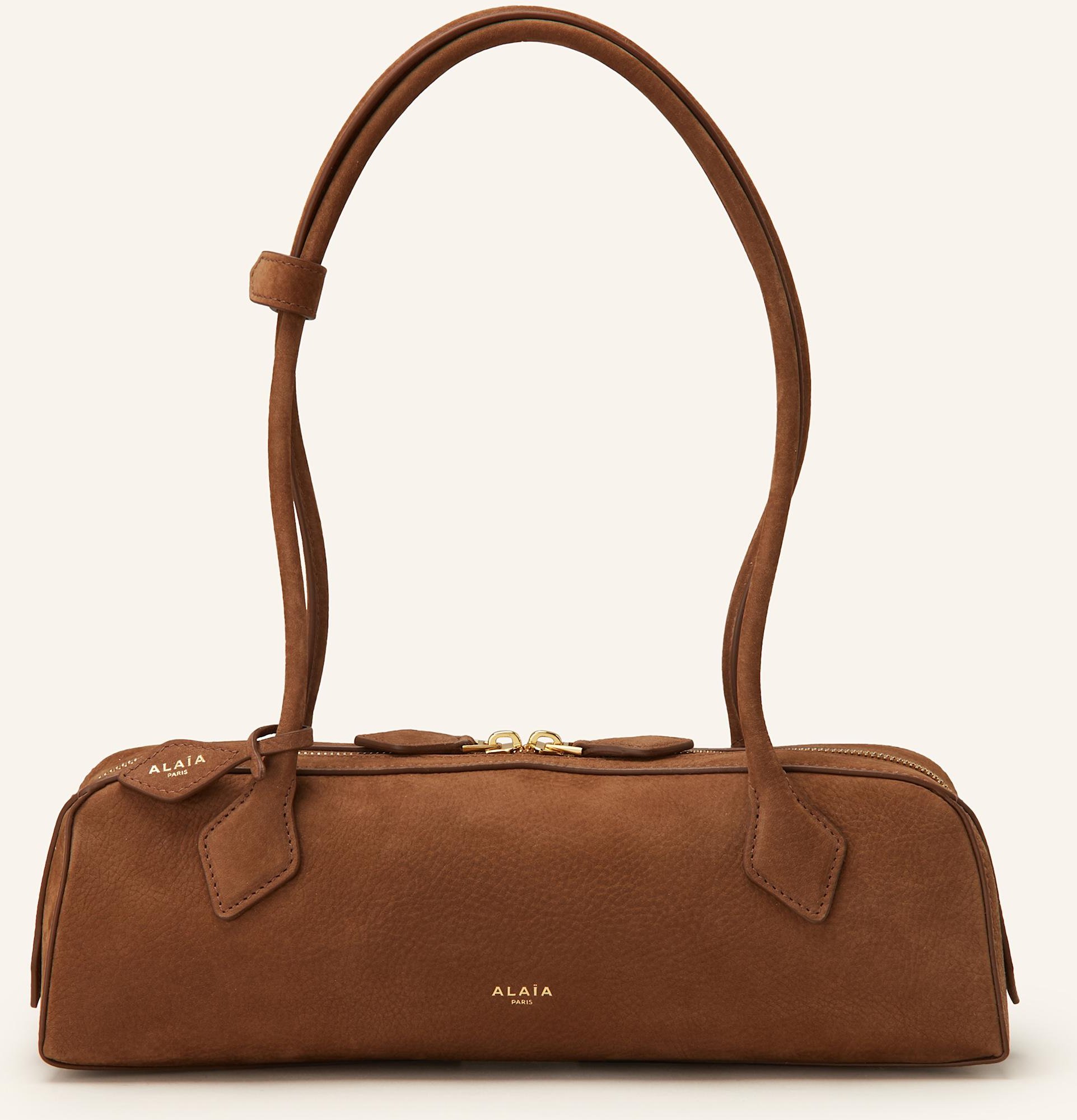 Alaïa Schultertasche Le Teckel Medium braun