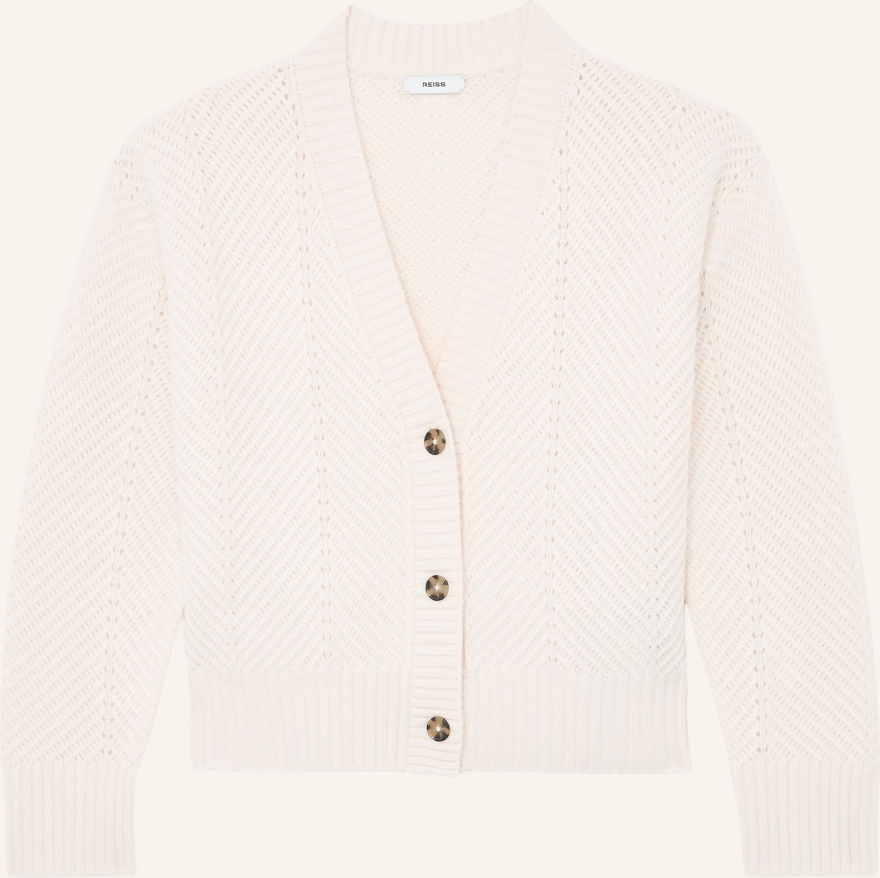 Reiss Strickjacke Lotti weiss