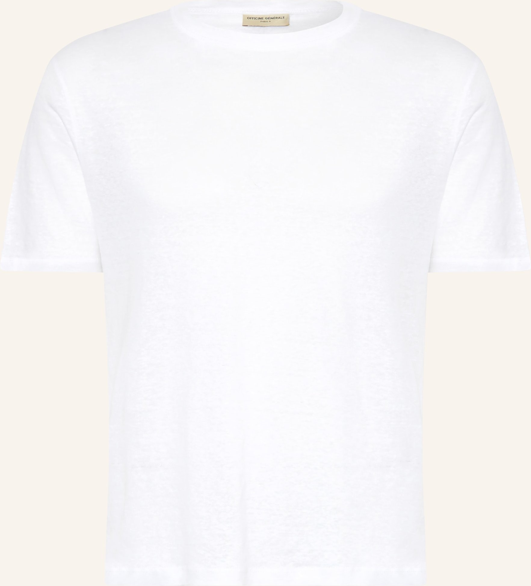 Officine Générale T-Shirt Aus Leinen weiss