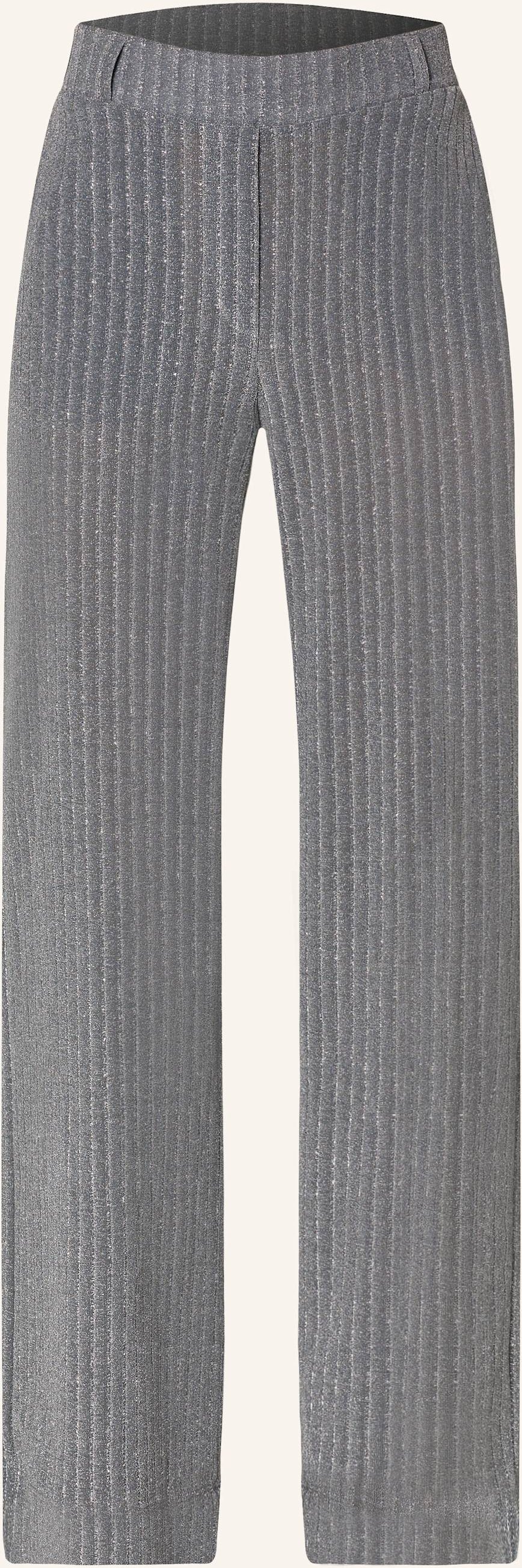 Thumbnail - Baum Und Pferdgarten Strickhose Jya Mit Glitzergarn grau
