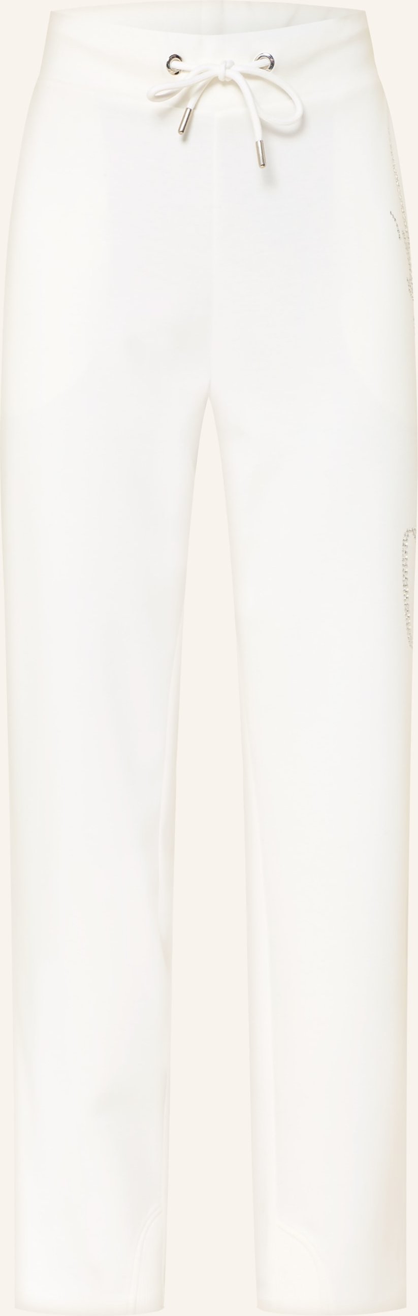 Monari Sweatpants Mit Schmucksteinen weiss