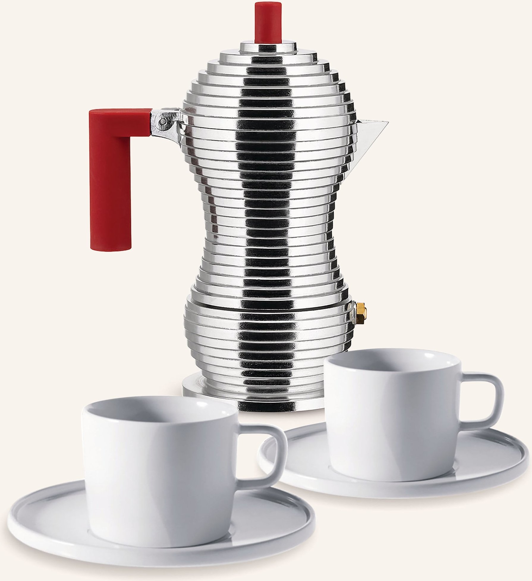 Alessi Espressokocher Pulcina silber
