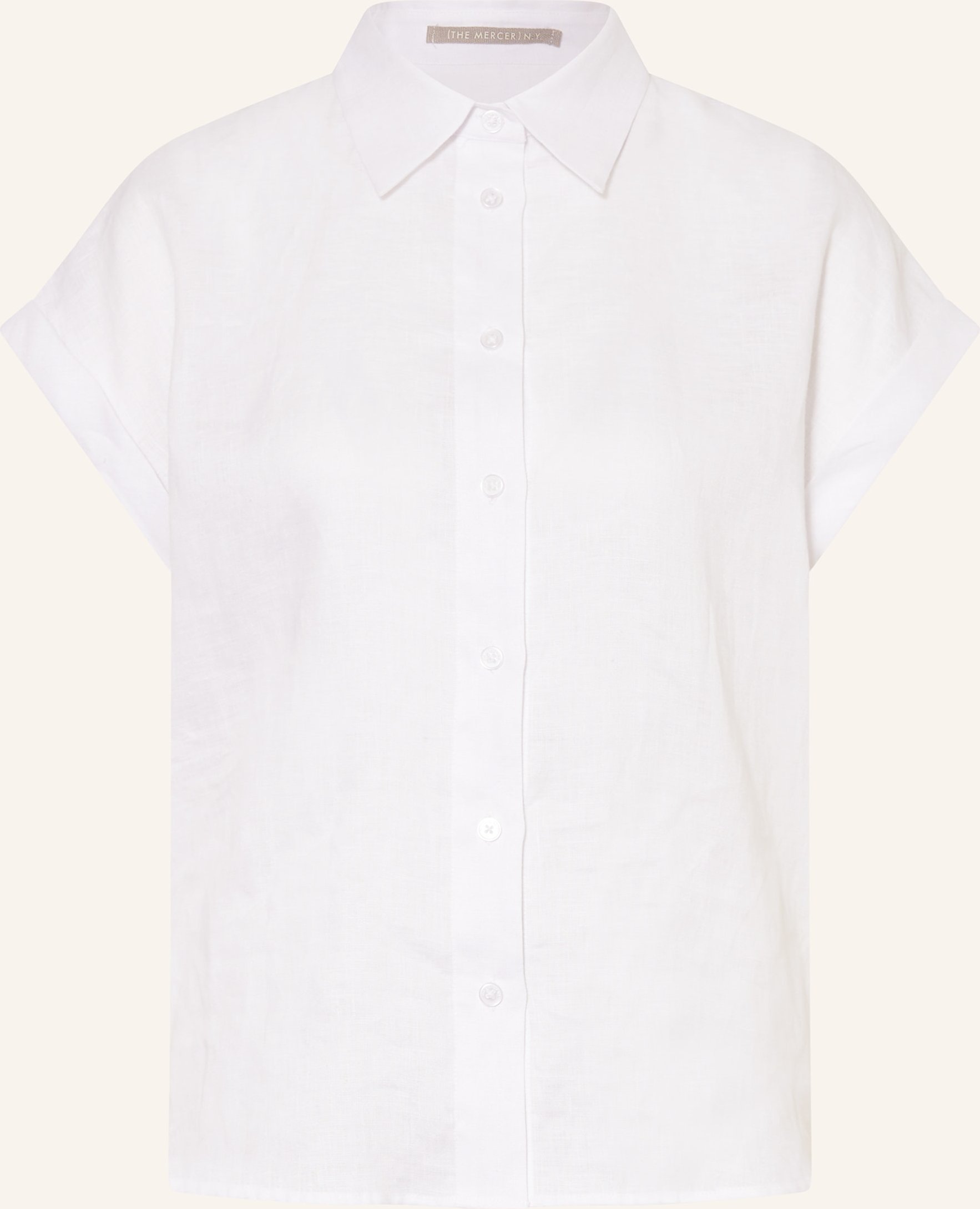 (The Mercer) N.Y. Hemdbluse Aus Leinen weiss