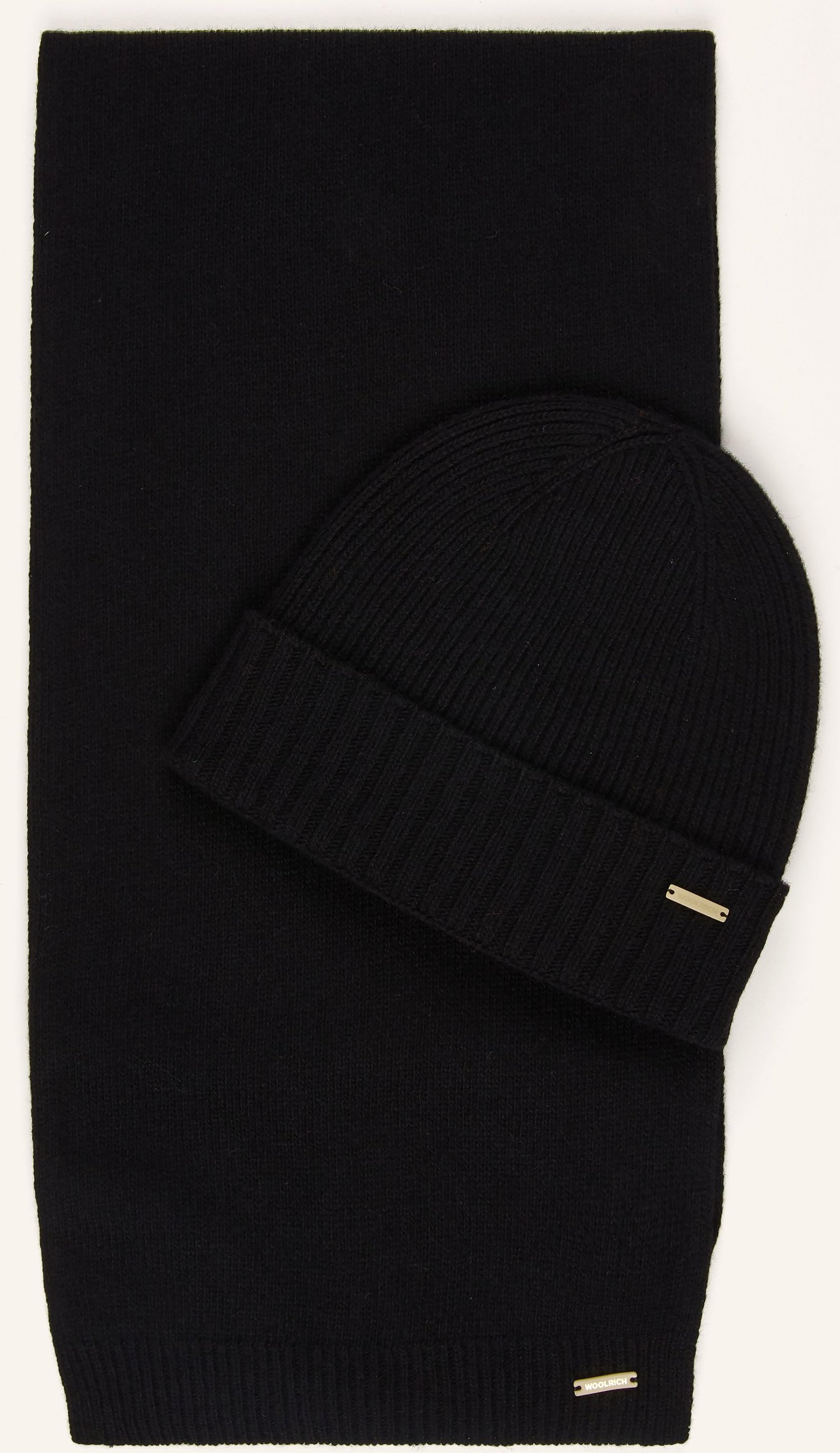 Thumbnail - Woolrich Set: Schal Und Mütze Mit Geschenkbox schwarz