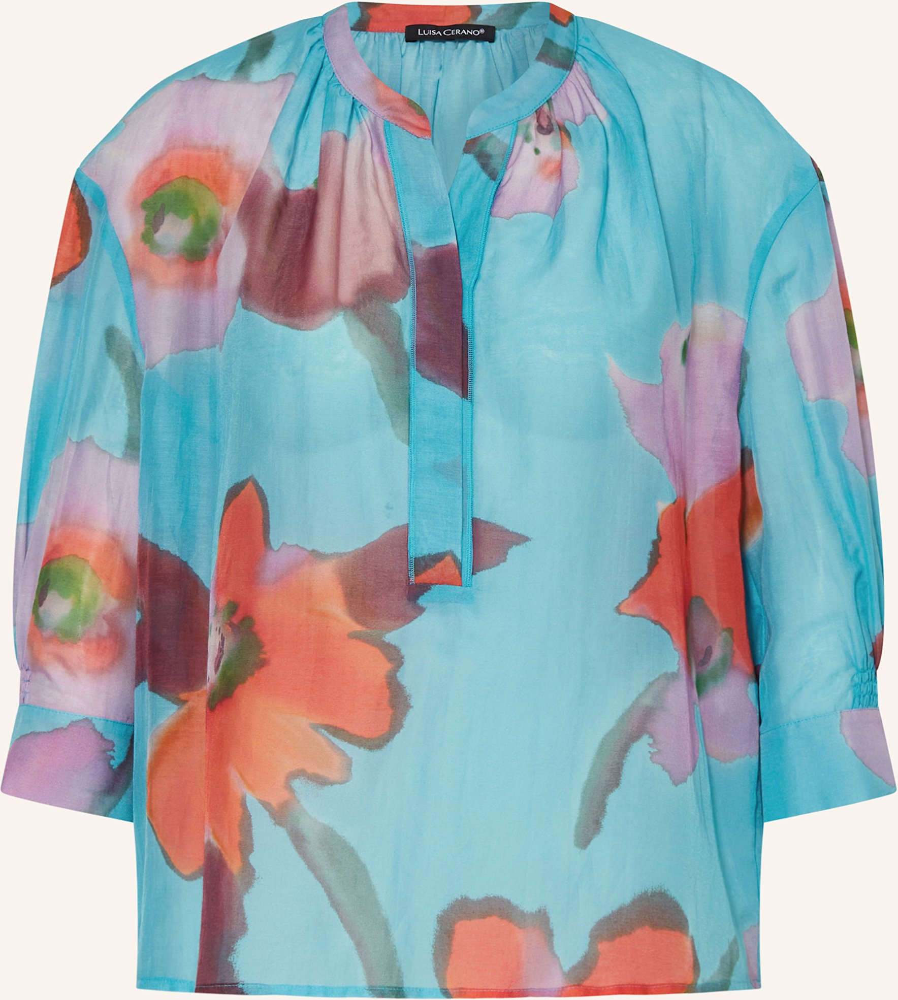 Thumbnail - Luisa Cerano Blusenshirt Mit 3/4-Arm blau
