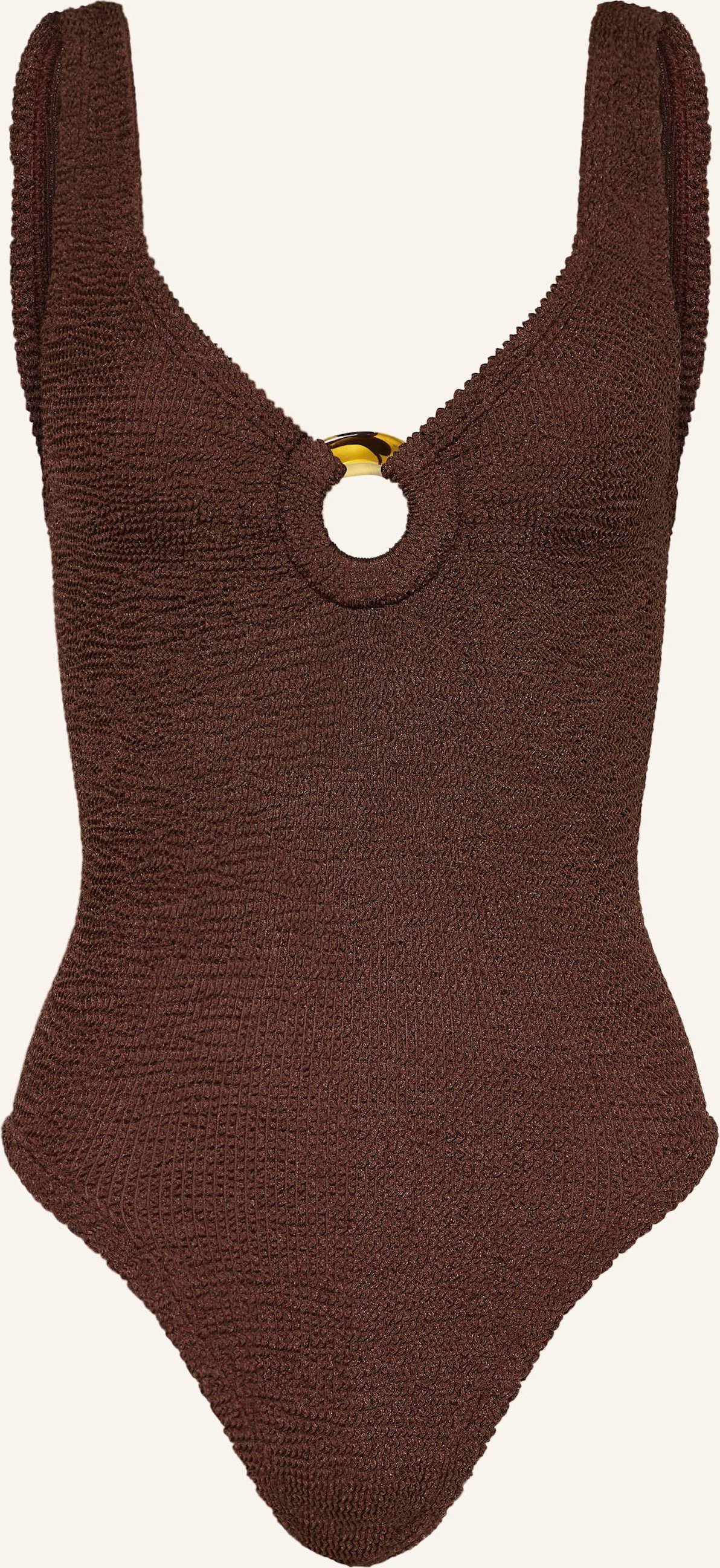 Hunza G Badeanzug Celine braun