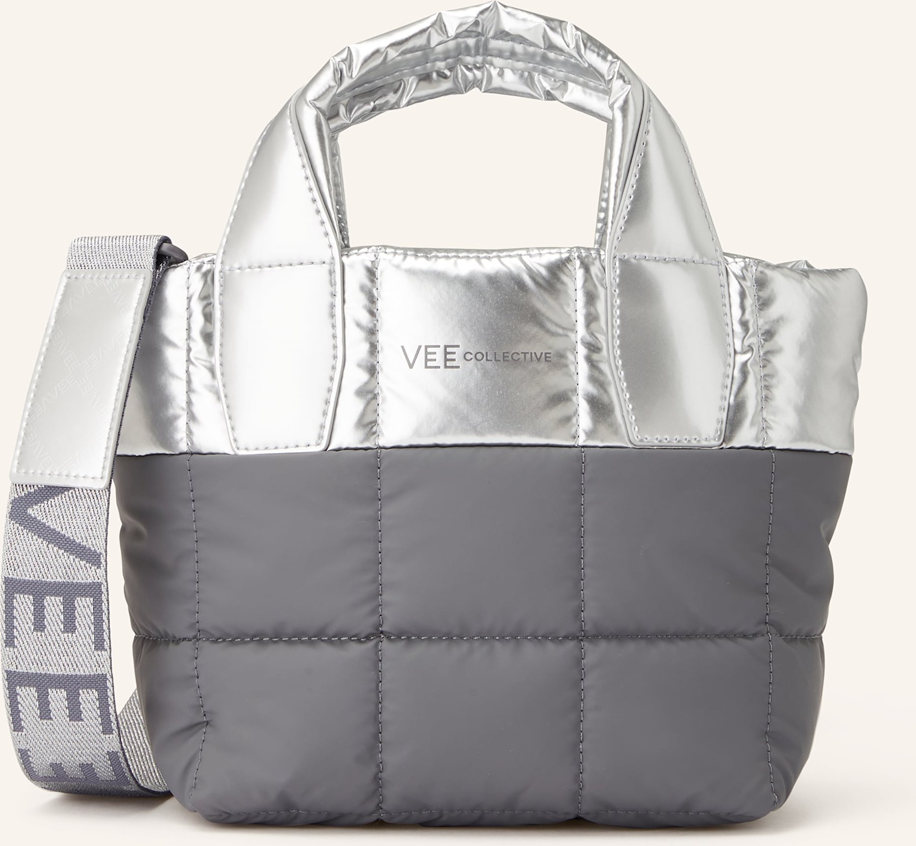 Thumbnail - Vee Collective Handtasche Porter Mini Tote Mit Pouch grau