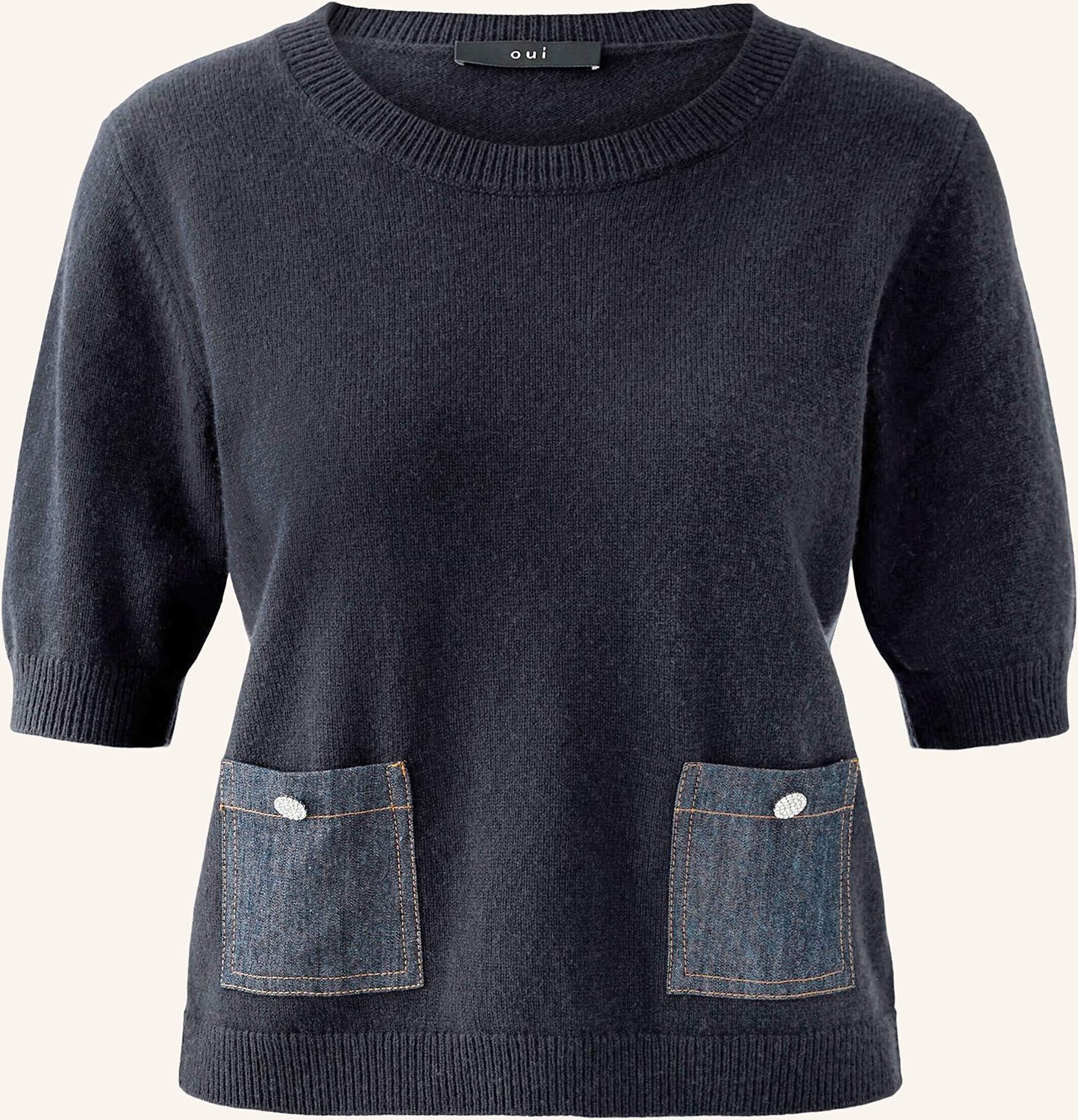 Oui Strickshirt blau