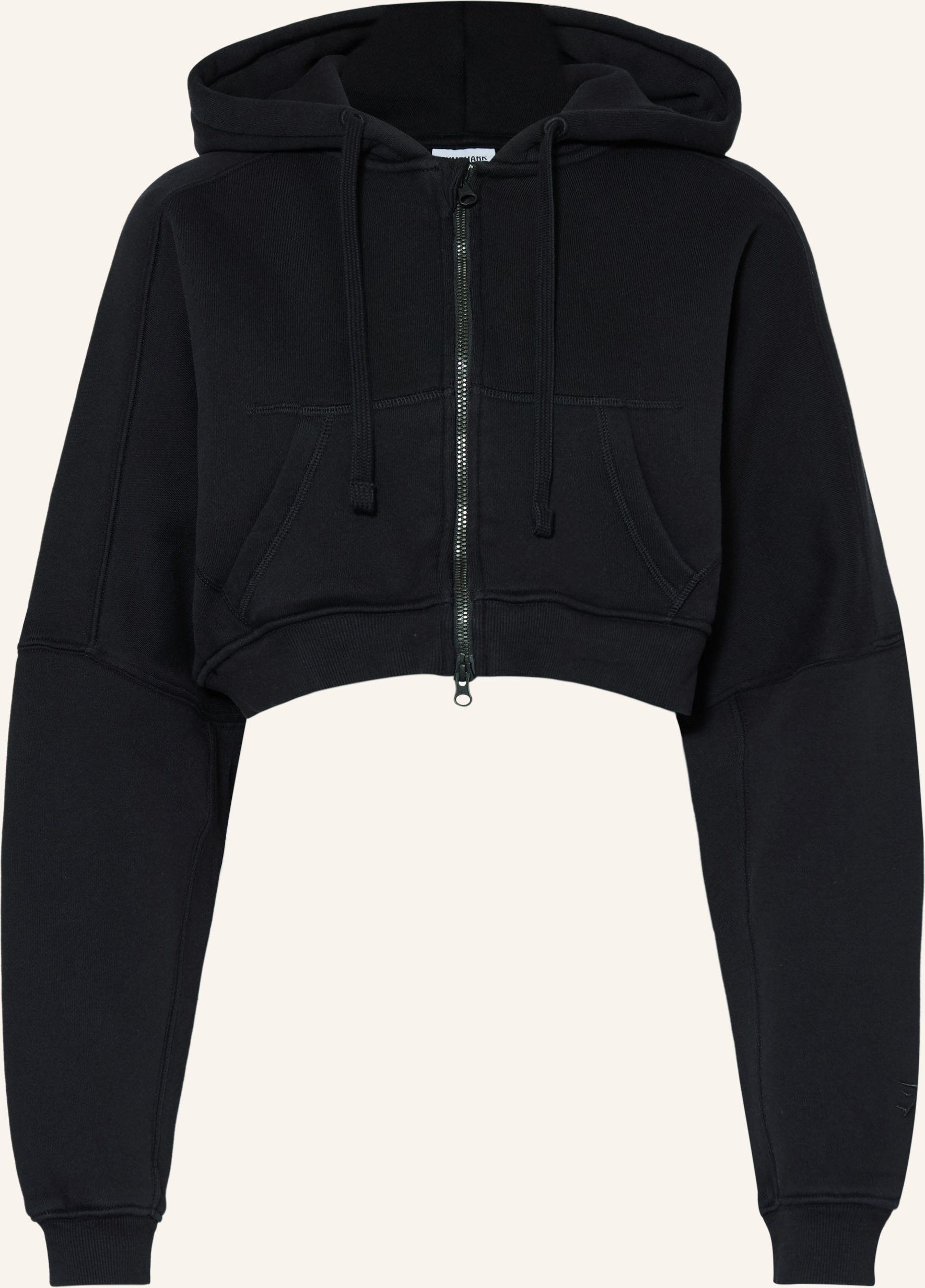Gymshark Cropped-Sweatjacke Pump Cover schwarz