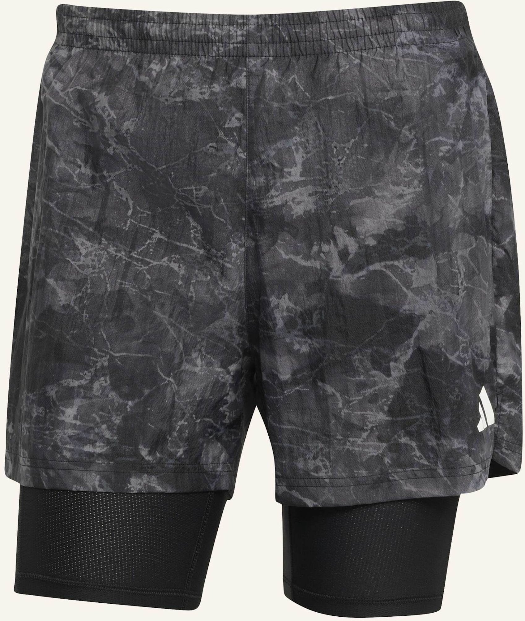 Thumbnail - Adidas Own The Run Spray Dye 2-In-1 Shorts grau