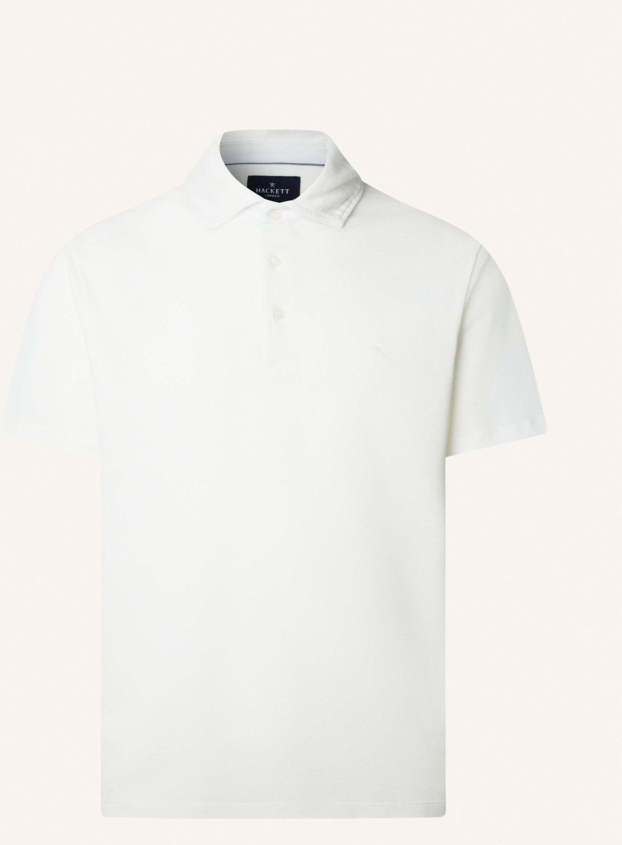 Hackett London Poloshirt Selvedge Knit Plkt weiss