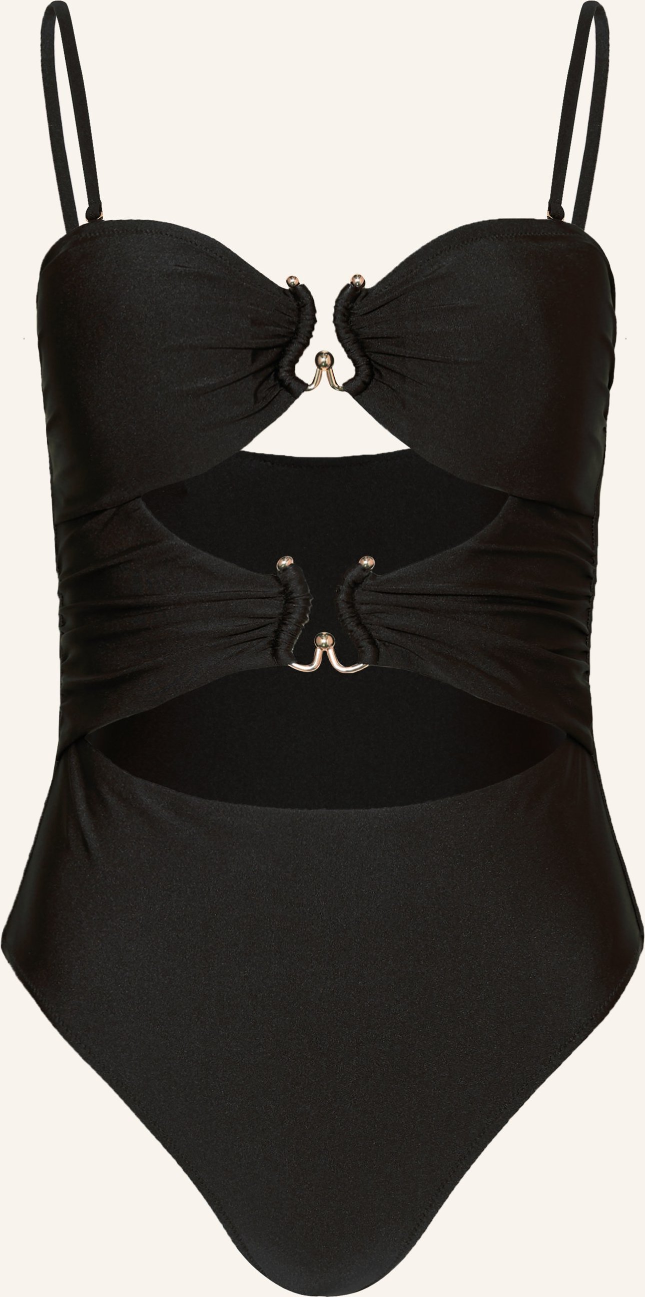 Mrs & Hugs Bandeau-Badeanzug Mit Cut-Outs schwarz