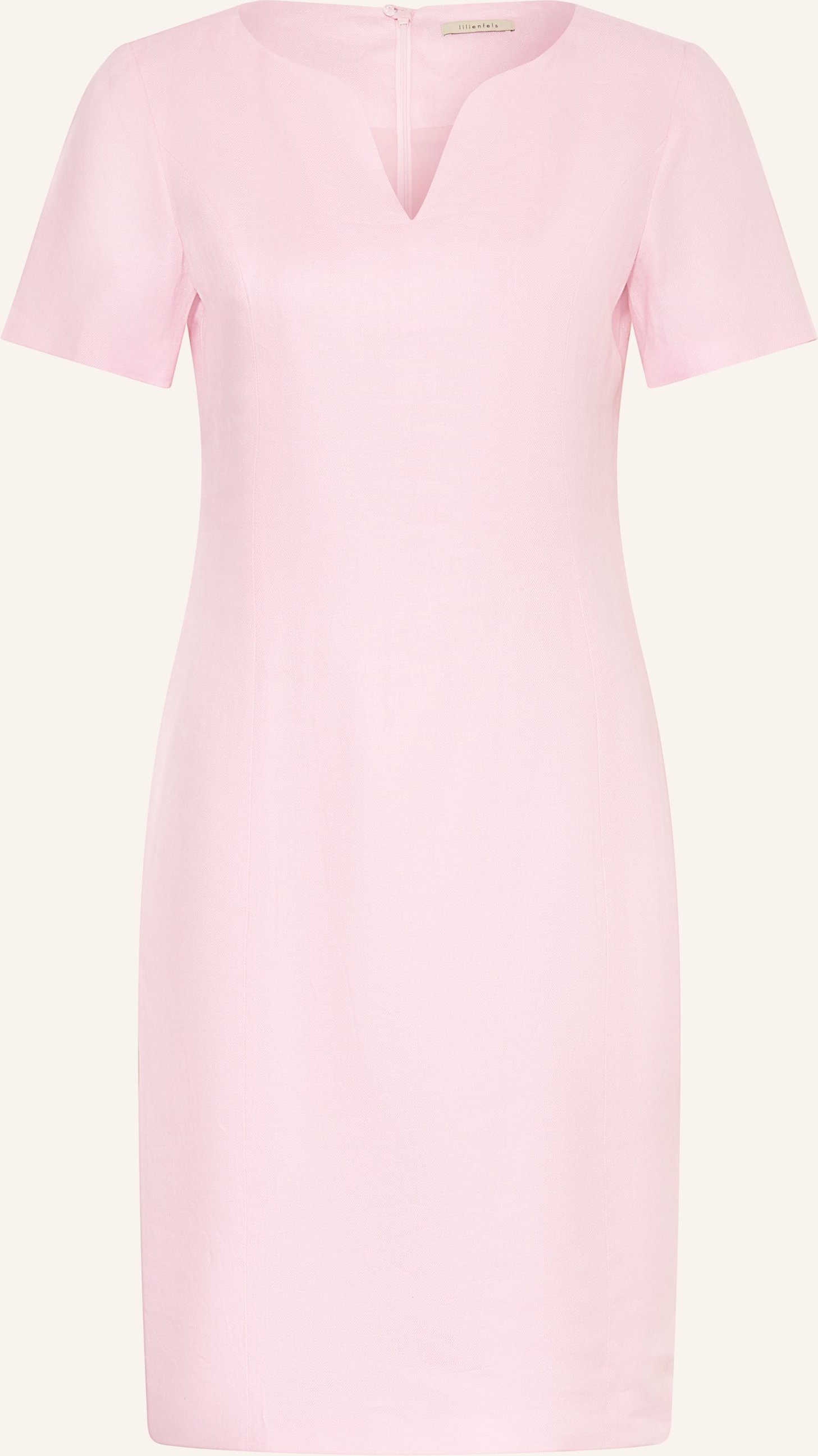 Lilienfels Etuikleid Aus Leinen rosa