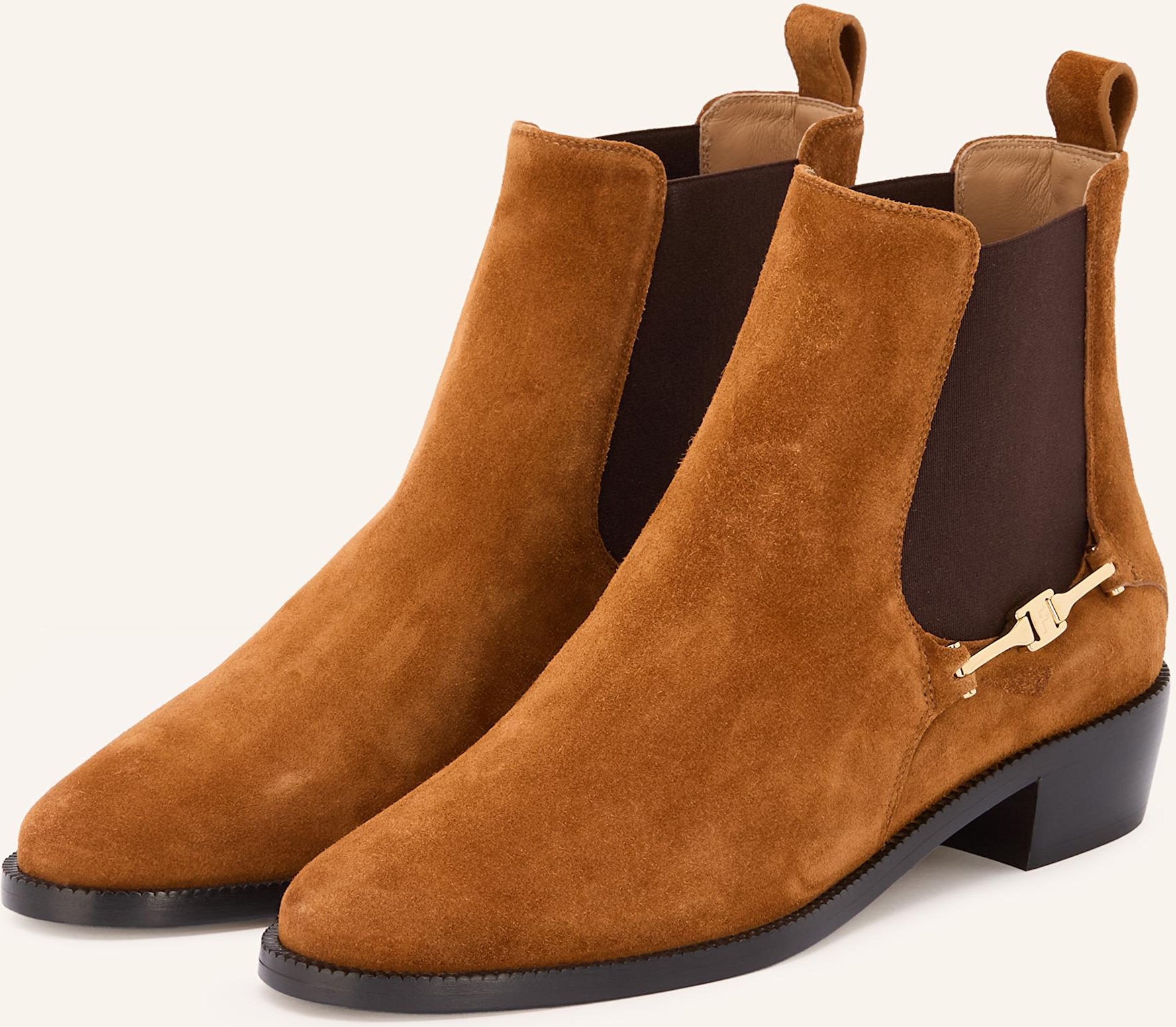 Thumbnail - Ferragamo Chelsea-Boots beige