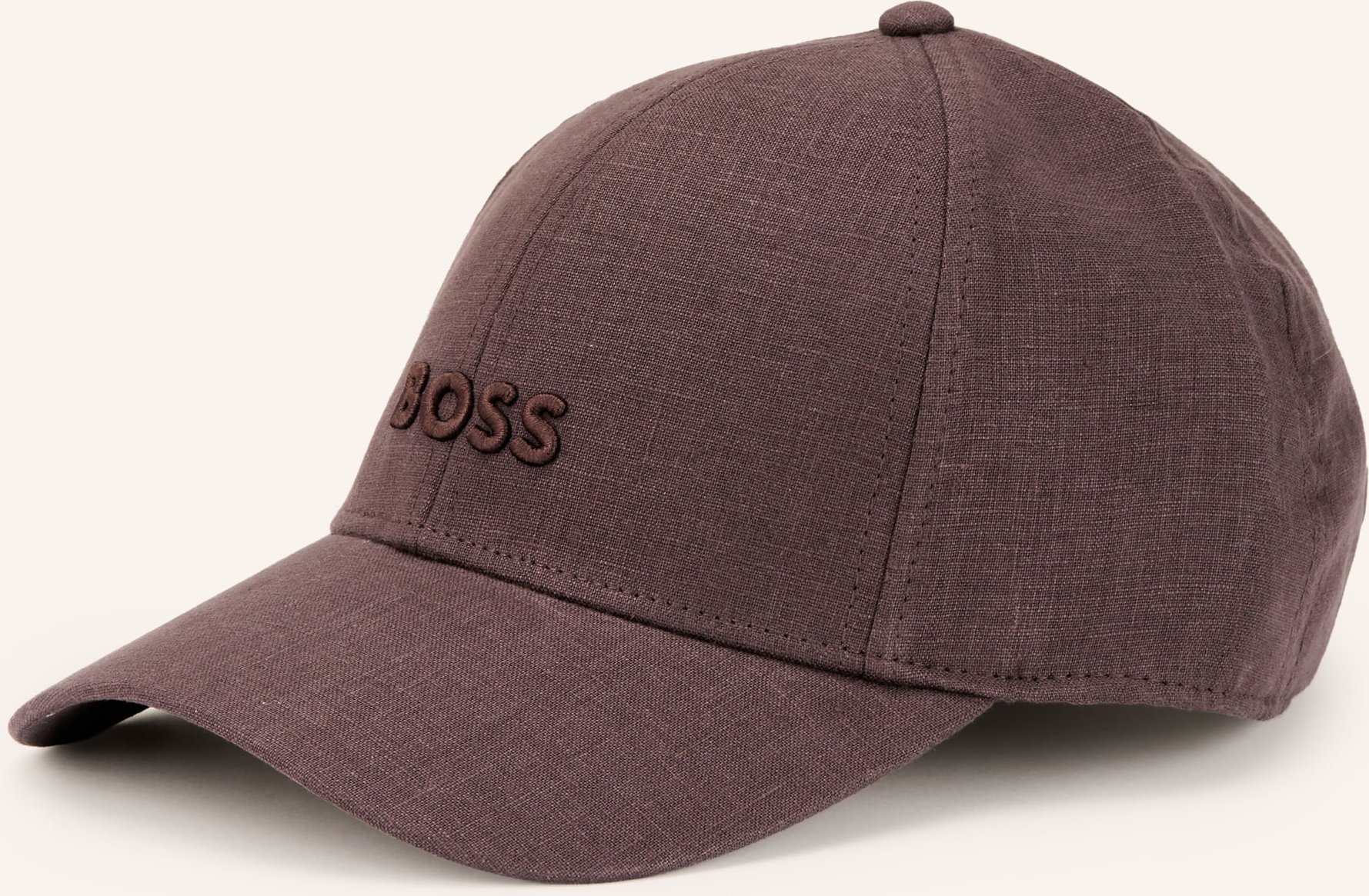 Boss Leinen-Cap Zed braun