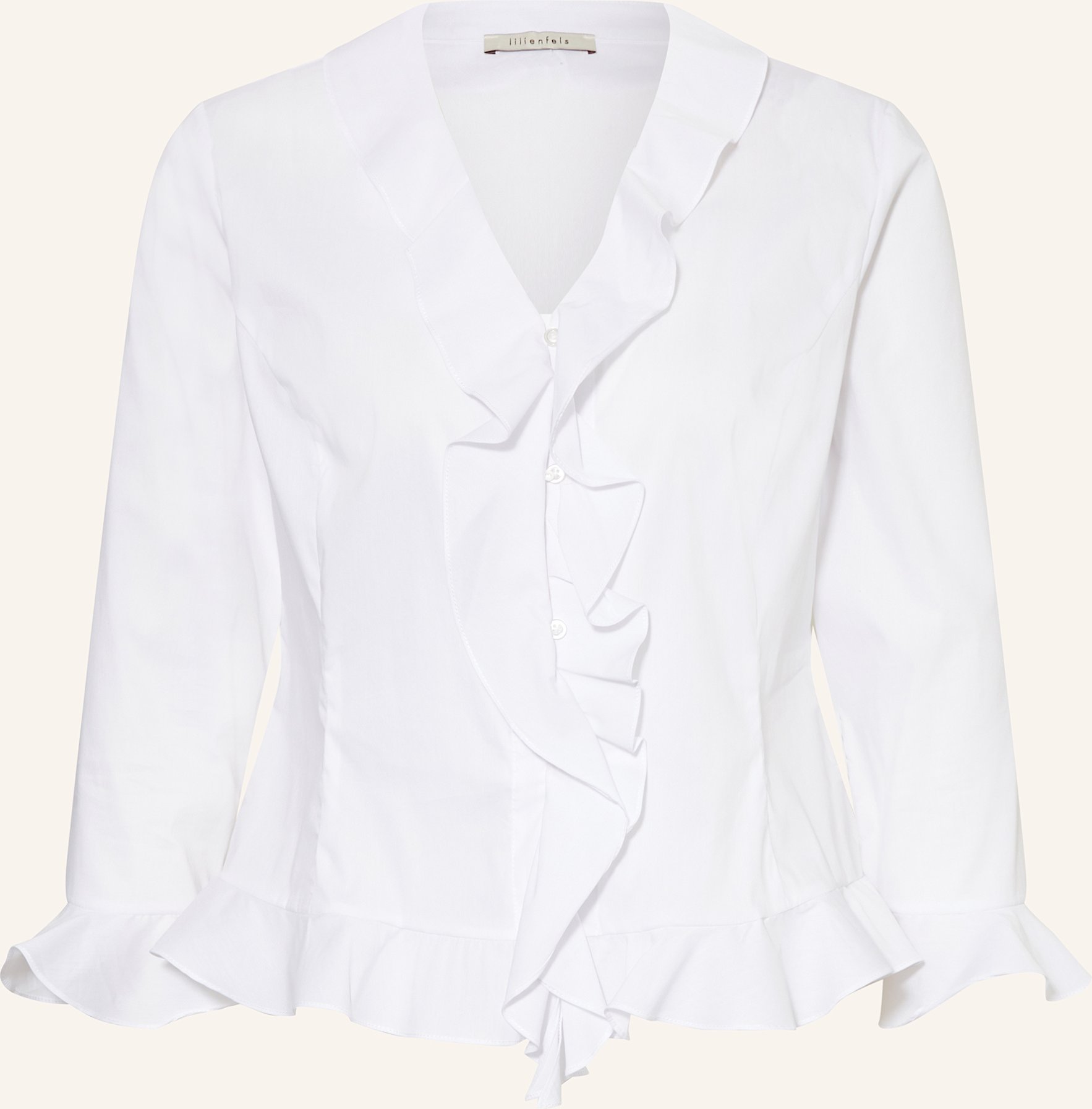 Thumbnail - Lilienfels Bluse Mit Volants weiss