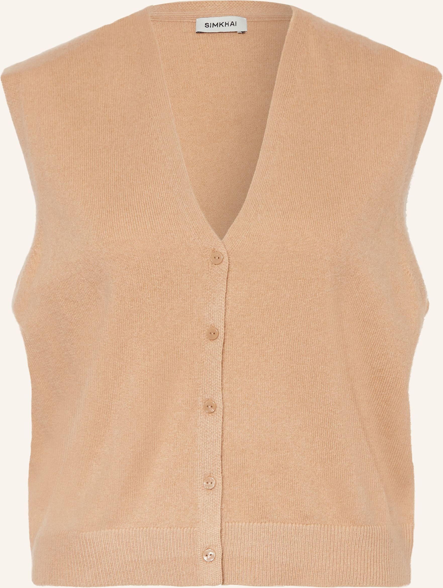 Thumbnail - Simkhai Strickweste Rozzi Aus Cashmere beige
