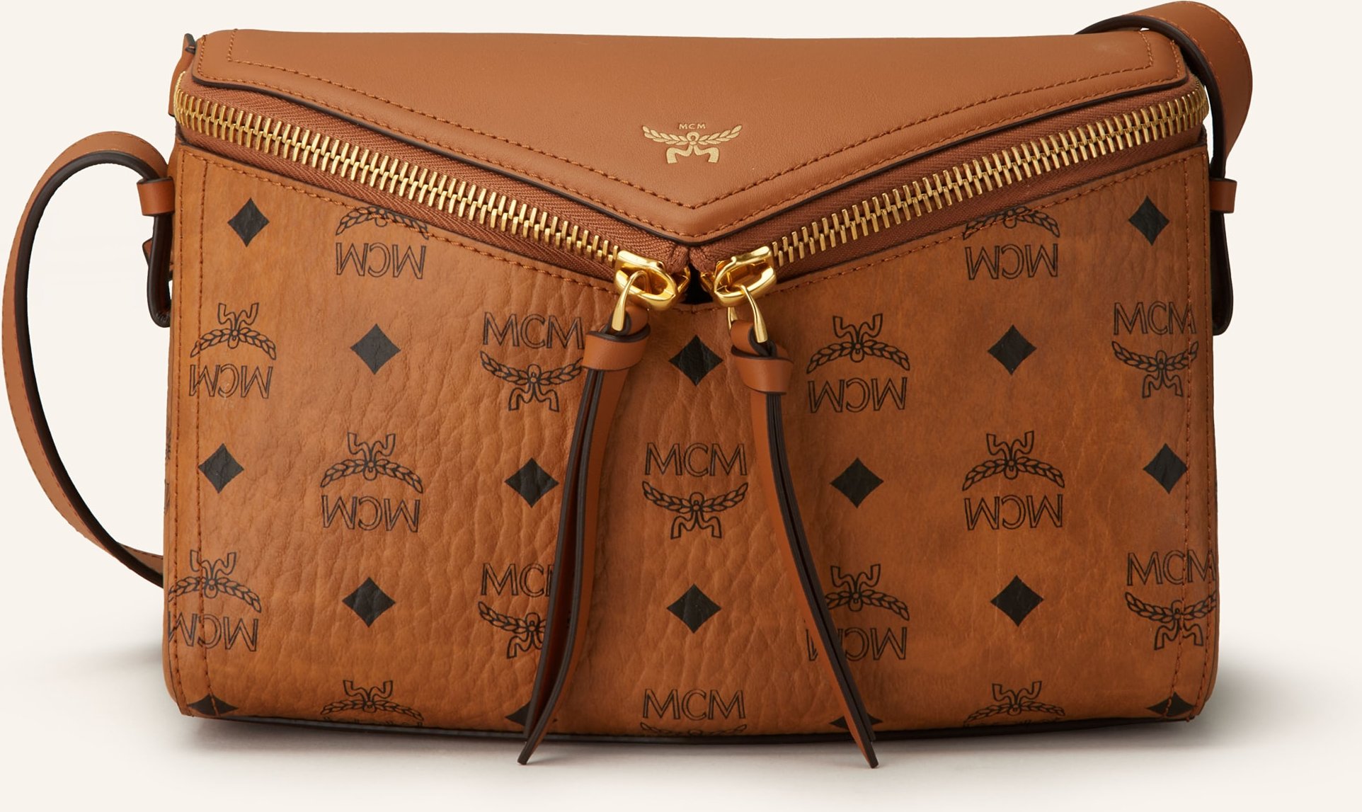 Mcm Umhängetasche Diamant 3d Vi braun