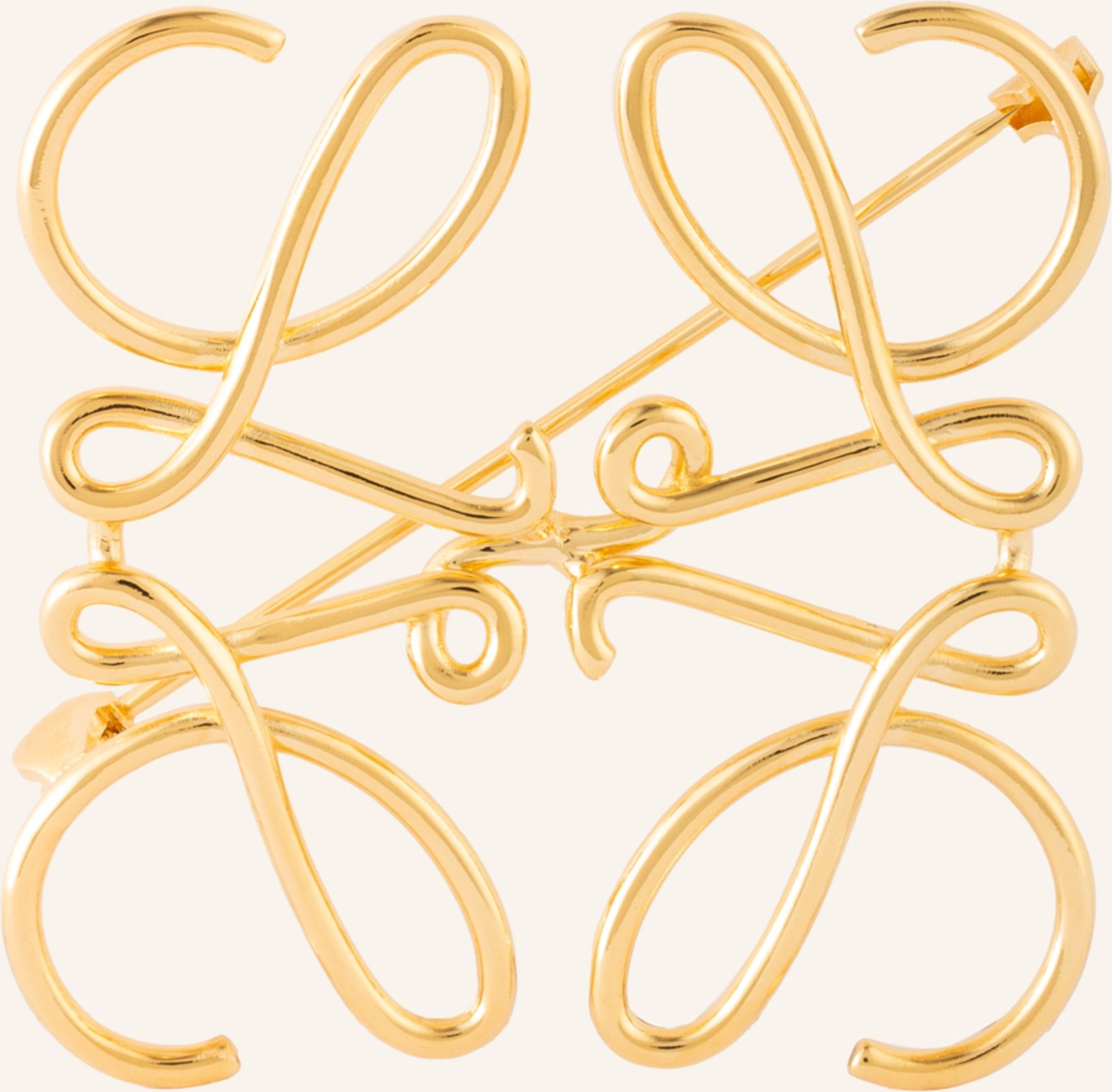 Loewe Brosche Anagram gold