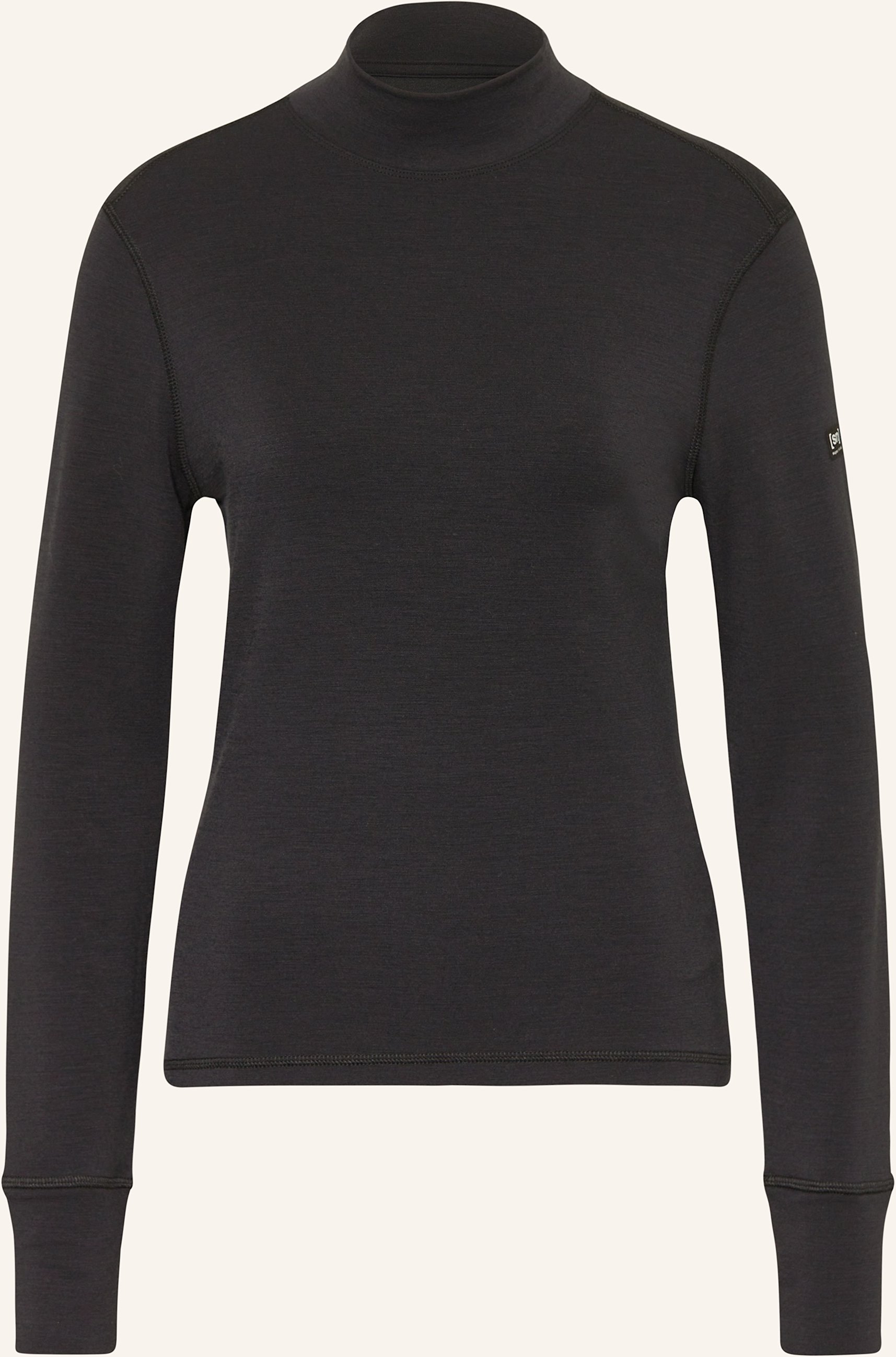 Super.Natural Midlayer Base+ B Hot Mit Merinowolle schwarz