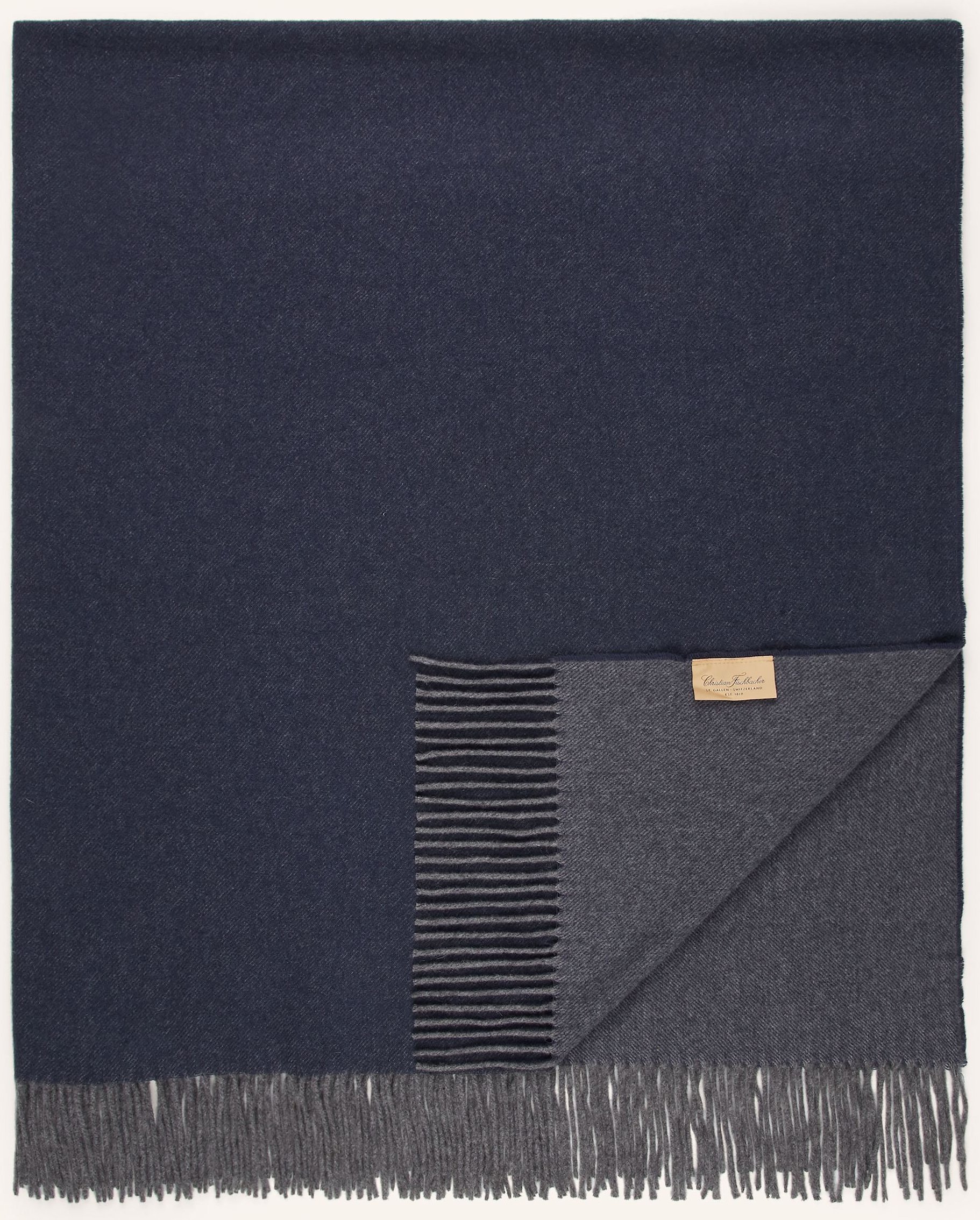 Christian Fischbacher Cashmere-Plaid Aspen blau