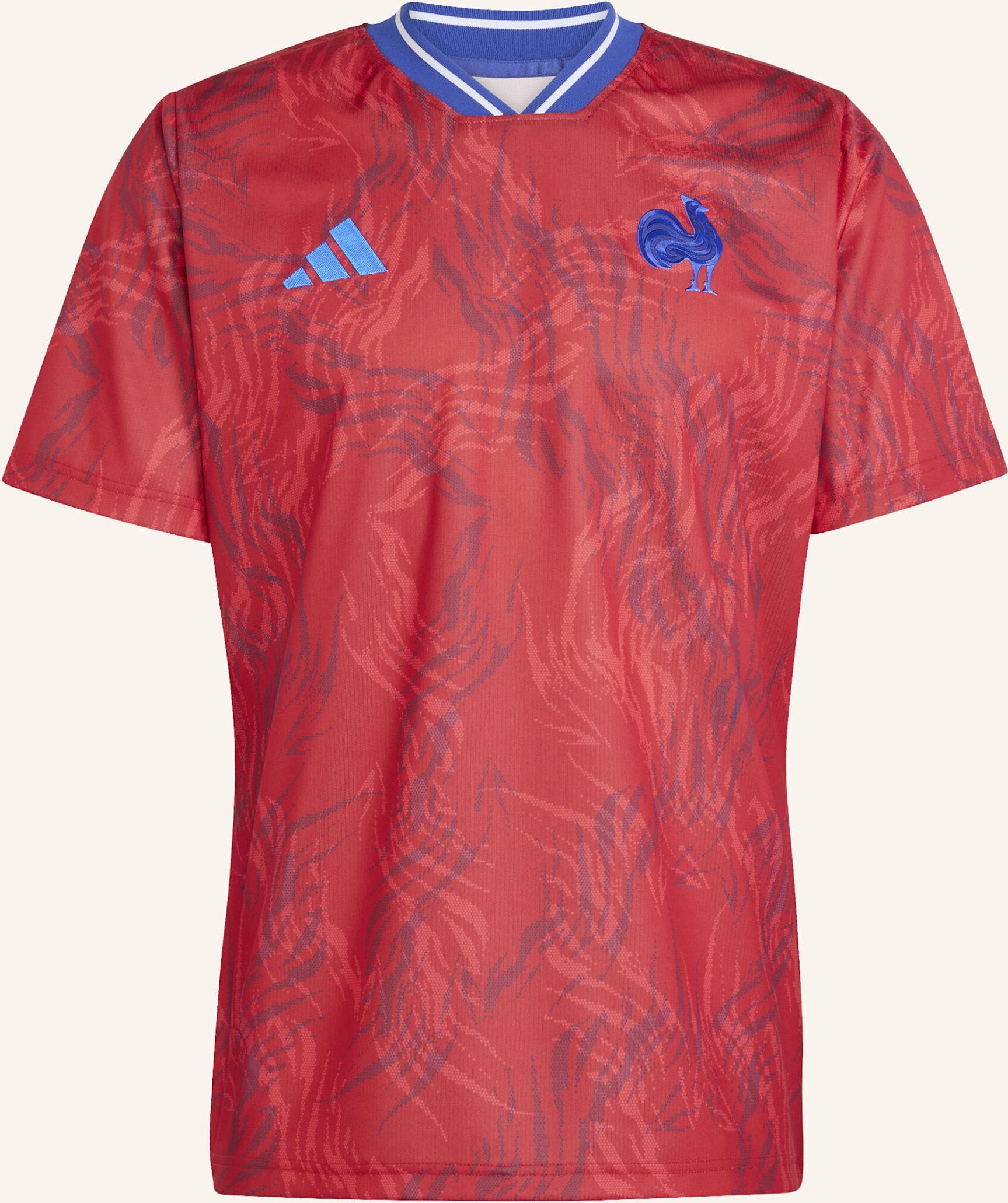 Adidas Frankreich Rugby Prematch Jersey rot