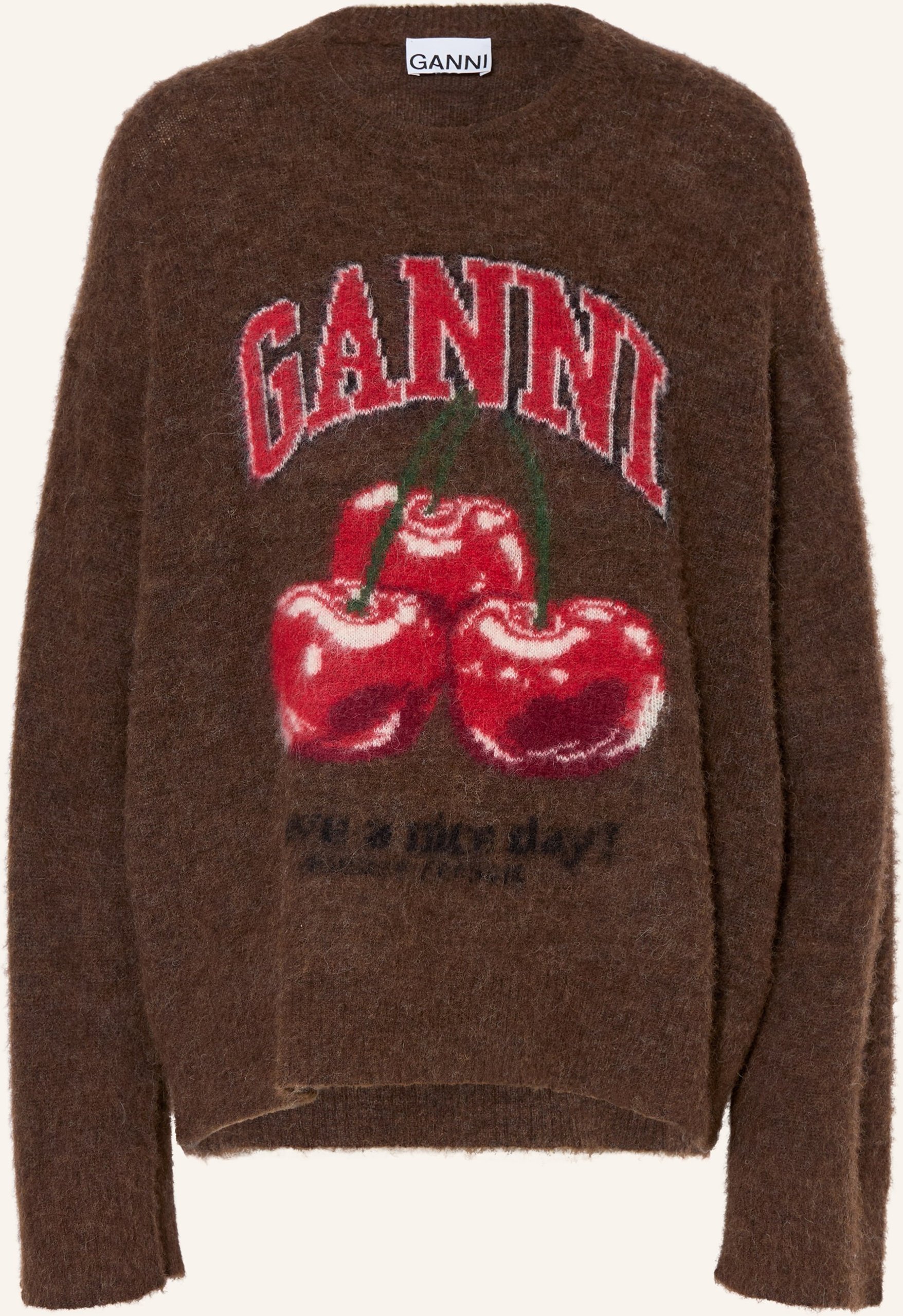 Ganni Oversized-Pullover Mit Alpaka braun