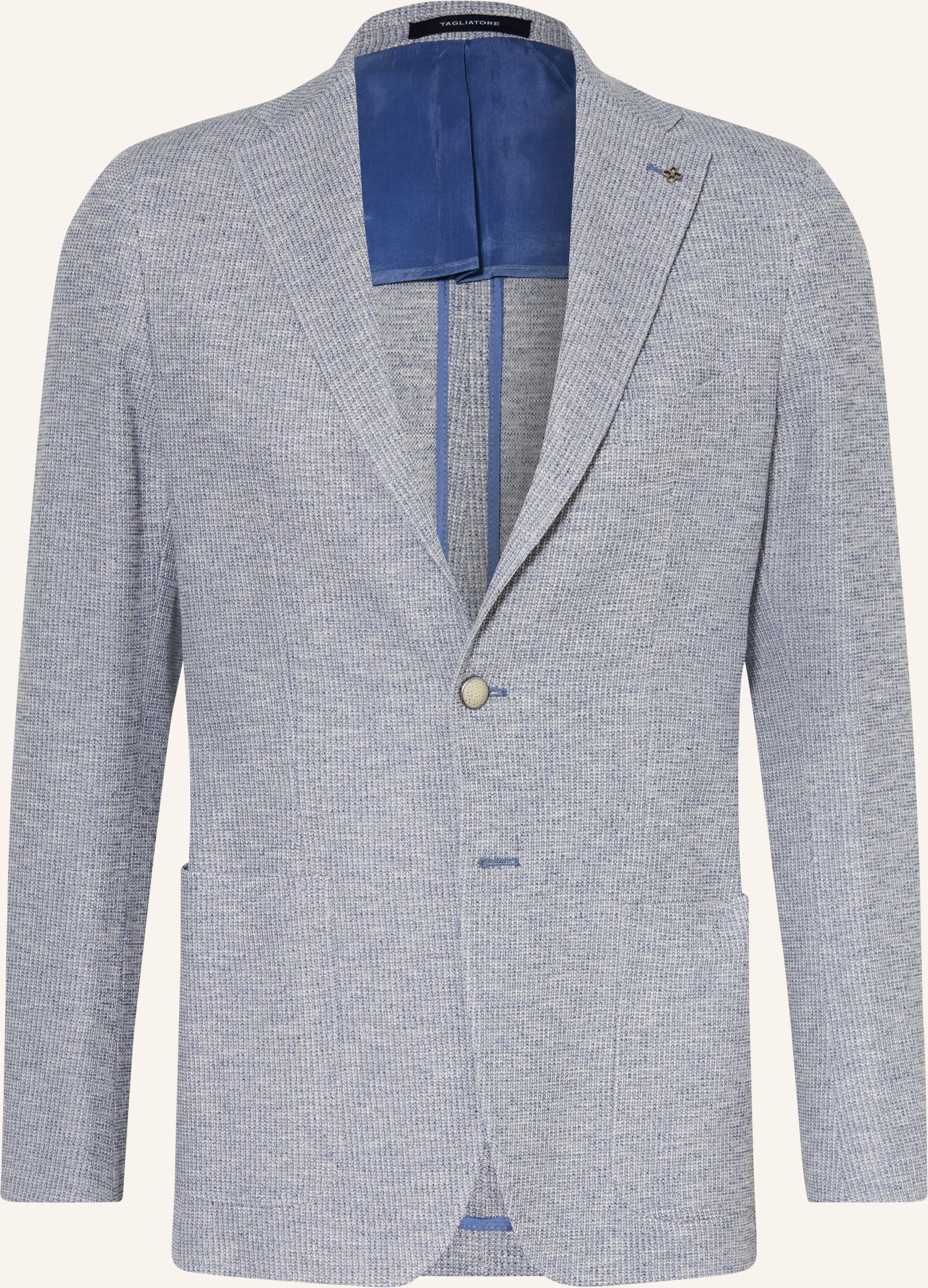 Tagliatore Jerseysakko Slim Fit blau