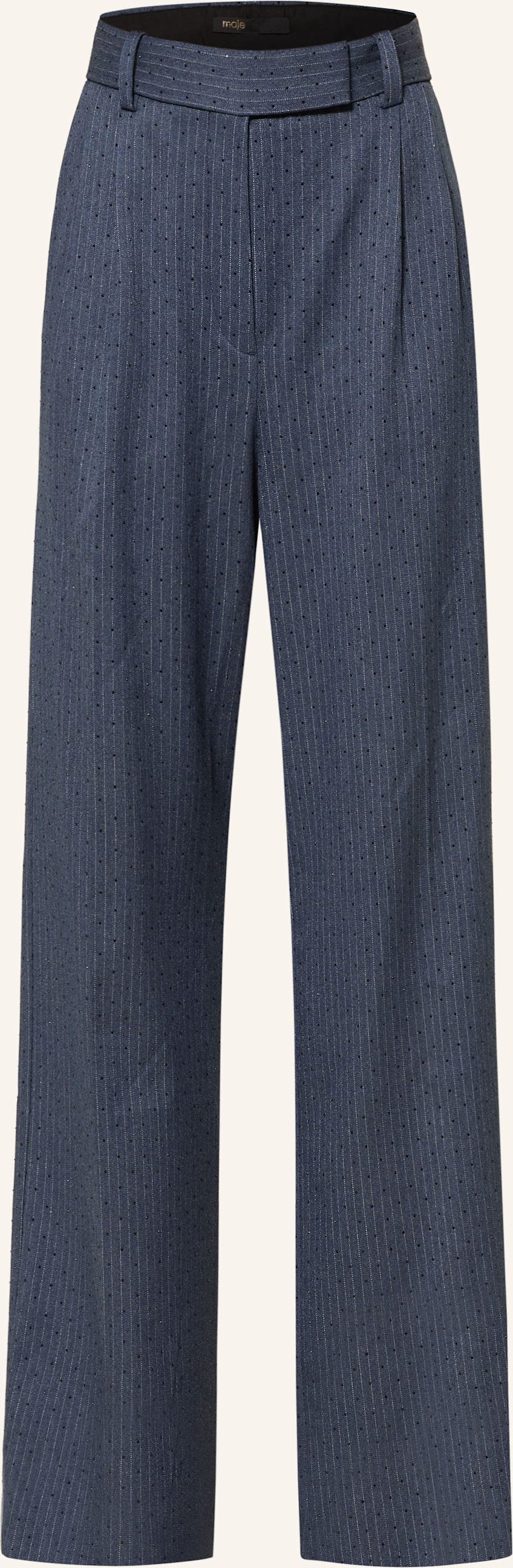 Maje Marlenehose Pernona Mit Schmucksteinen blau