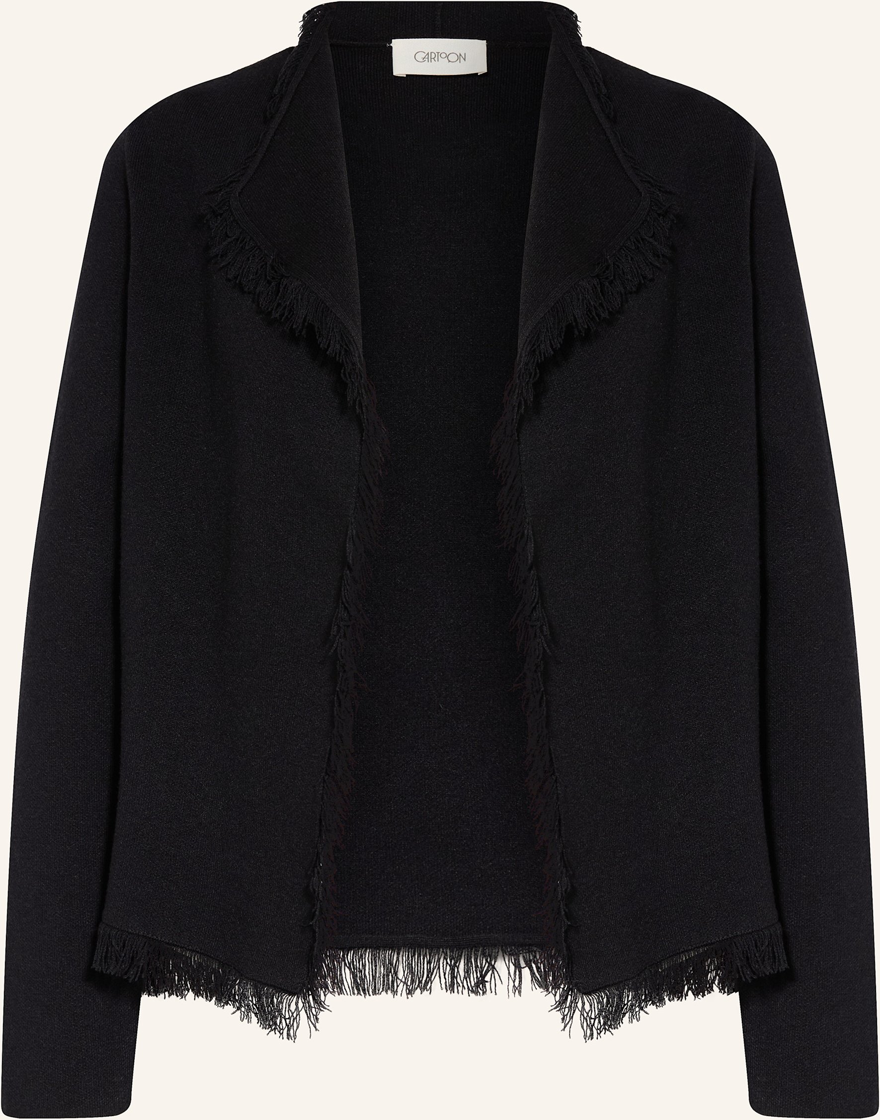 Cartoon Strickjacke schwarz