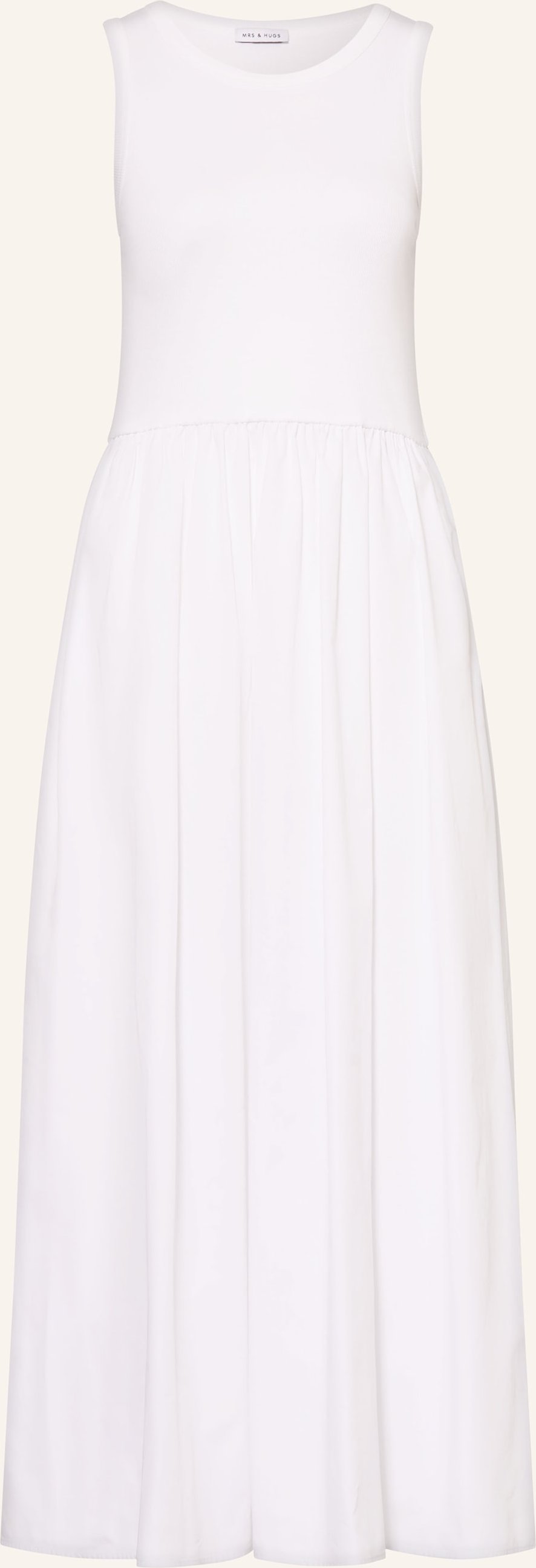 Mrs & Hugs Kleid Im Materialmix weiss