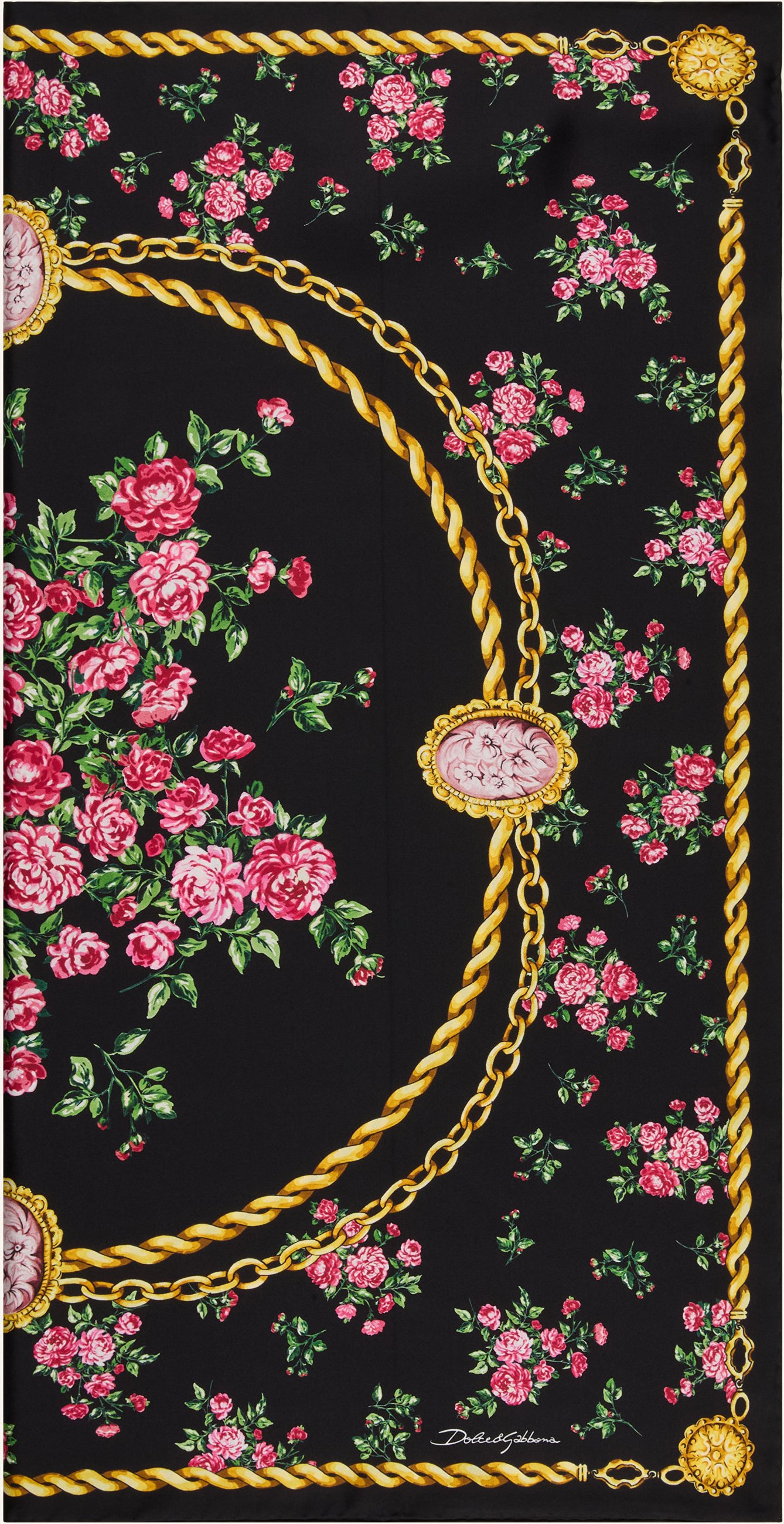 Dolce & Gabbana Seidentuch schwarz