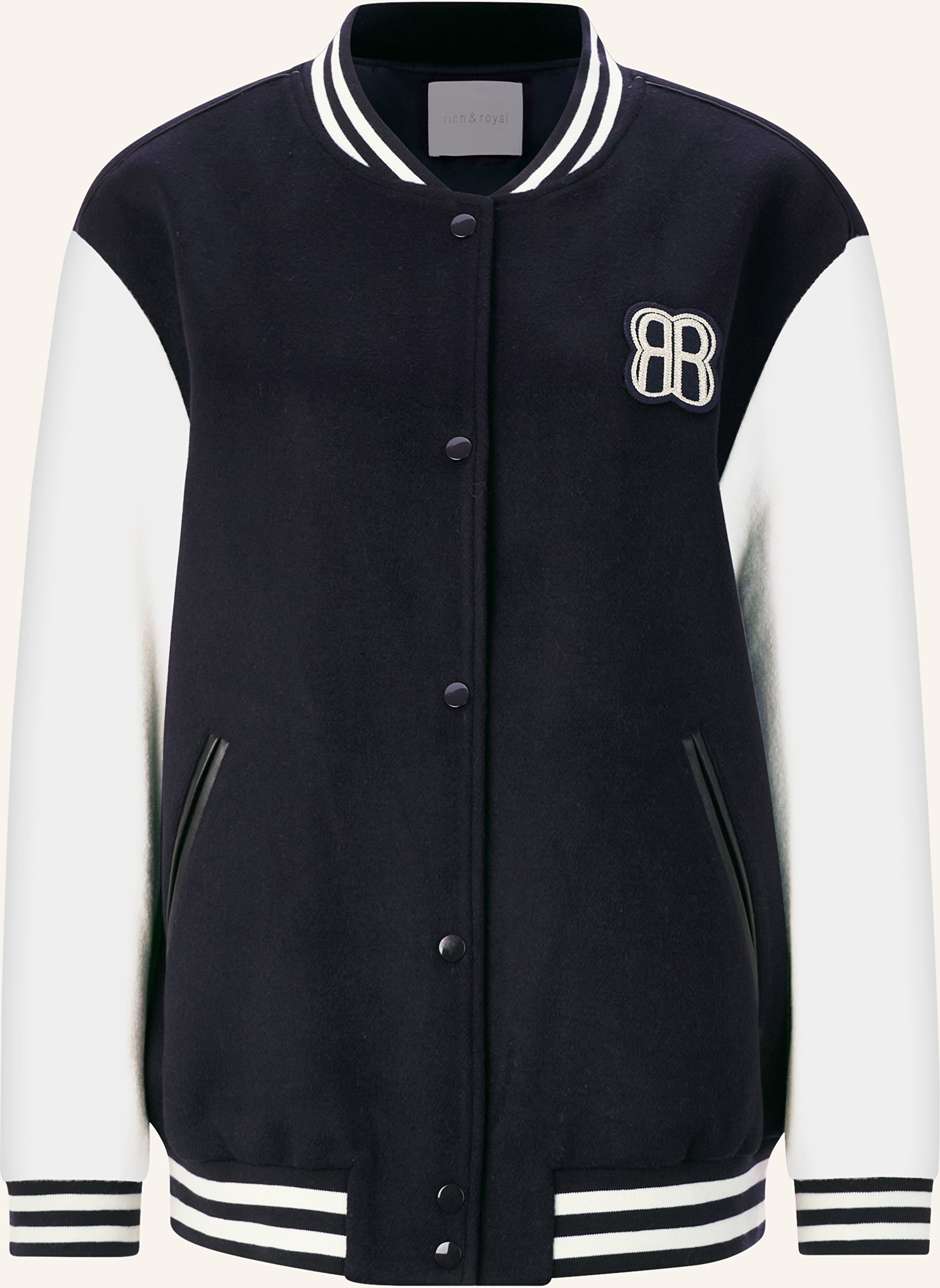 Rich & Royal College-Jacke weiss