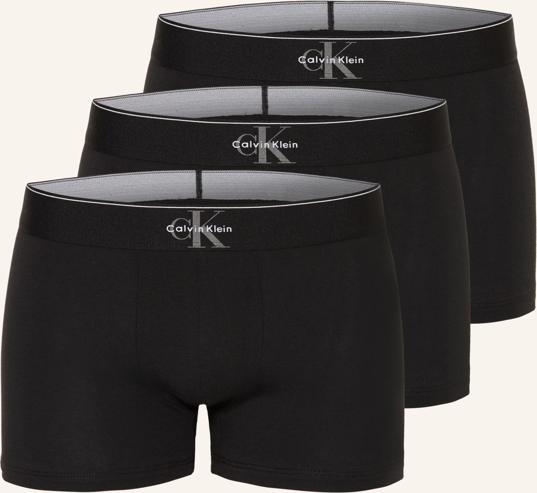 Calvin Klein 3er-Pack Boxershorts Graphic Monogram schwarz