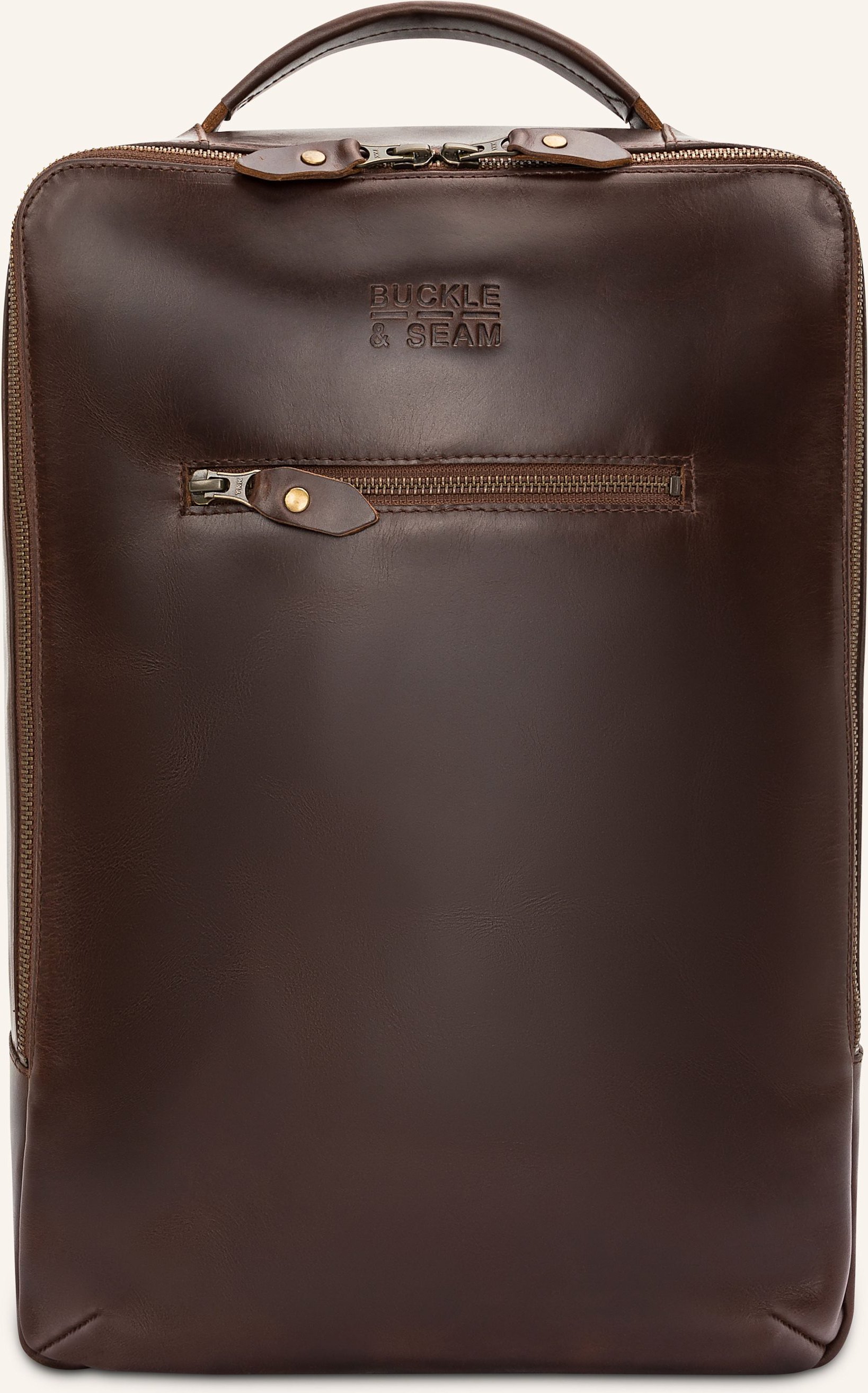 Buckle & Seam Rucksack Leon Mit Laptop-Fach braun