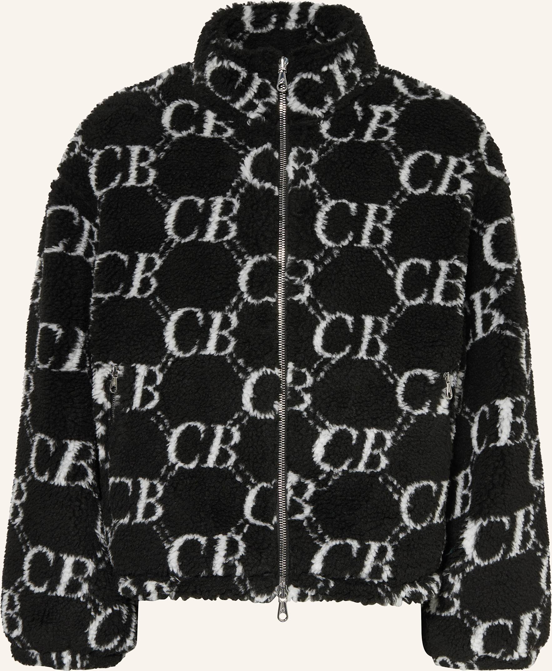 Cole Buxton Teddyfell-Jacke schwarz