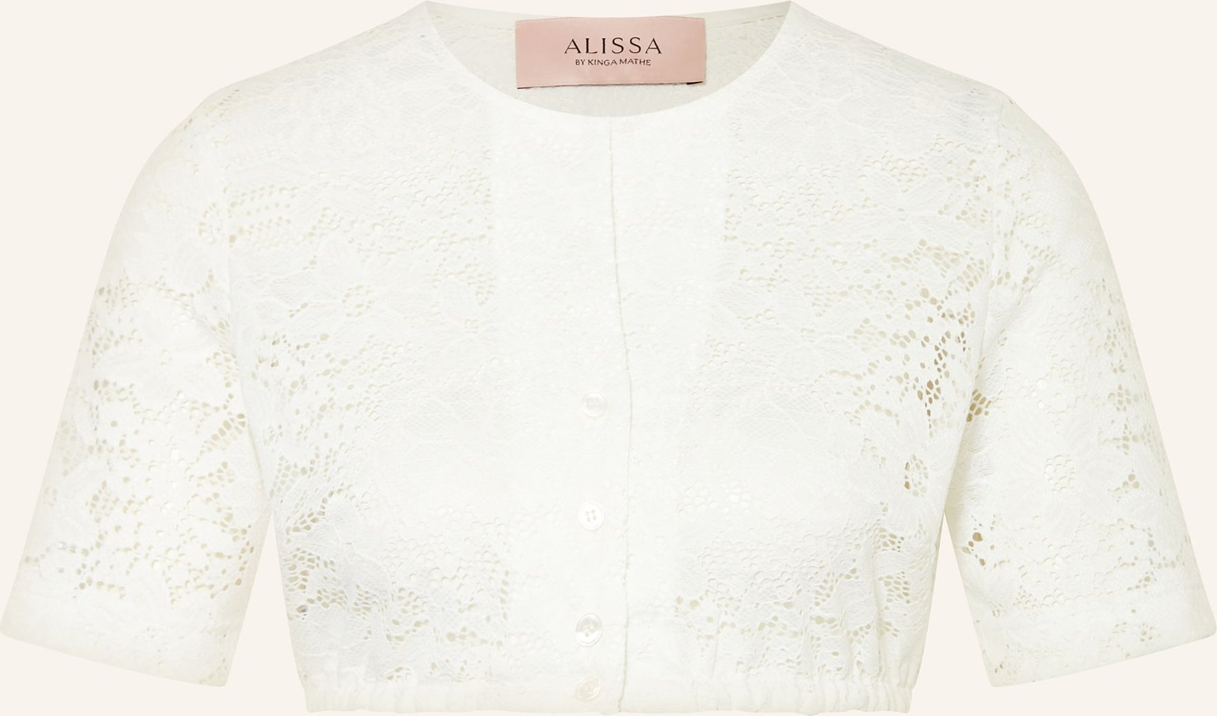 Alissa By Kinga Mathe Dirndlbluse Frieda Aus Spitze weiss