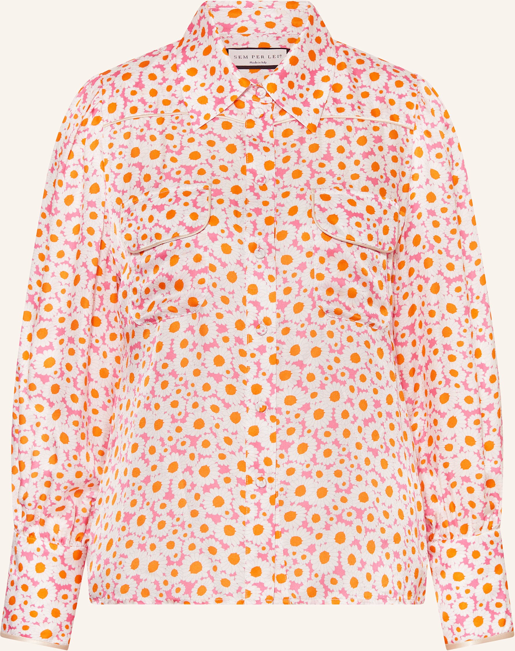 Sem Per Lei Hemdbluse Mit Seide pink