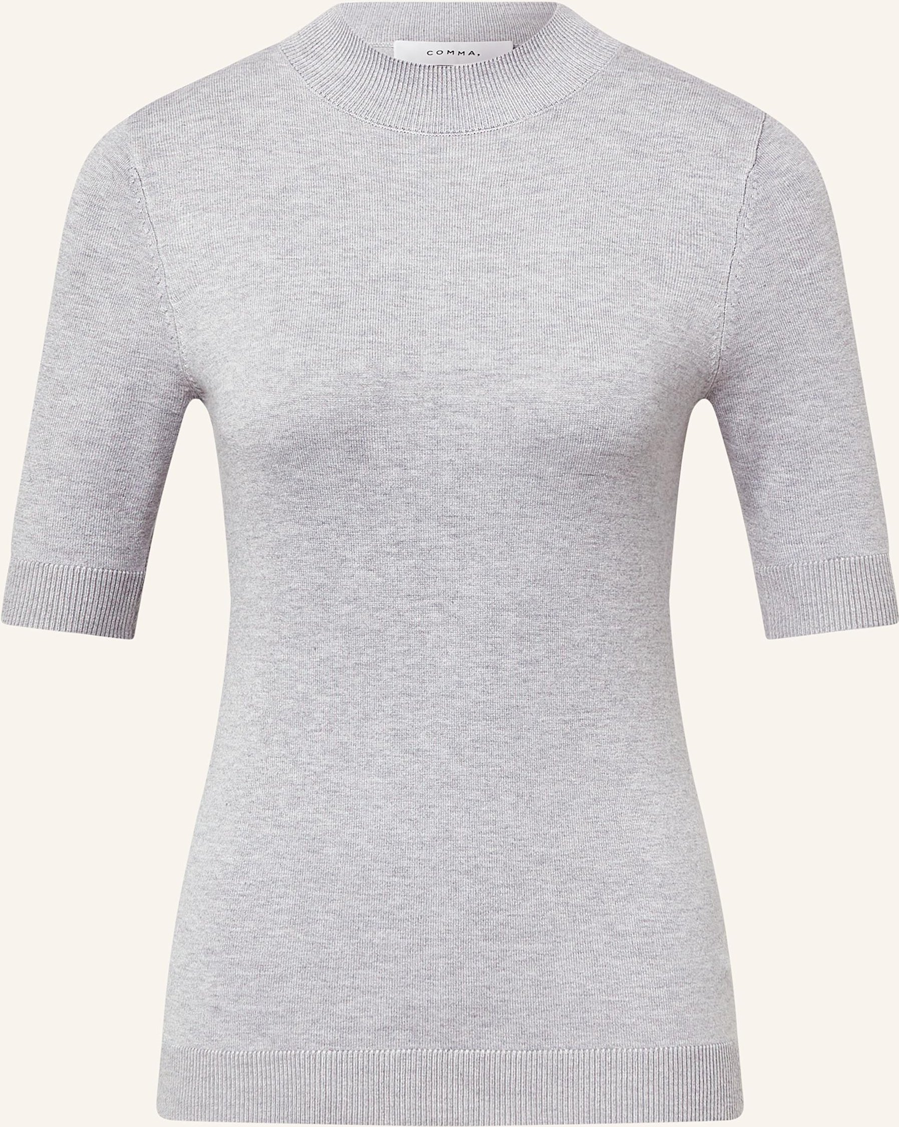 Comma Strickshirt grau