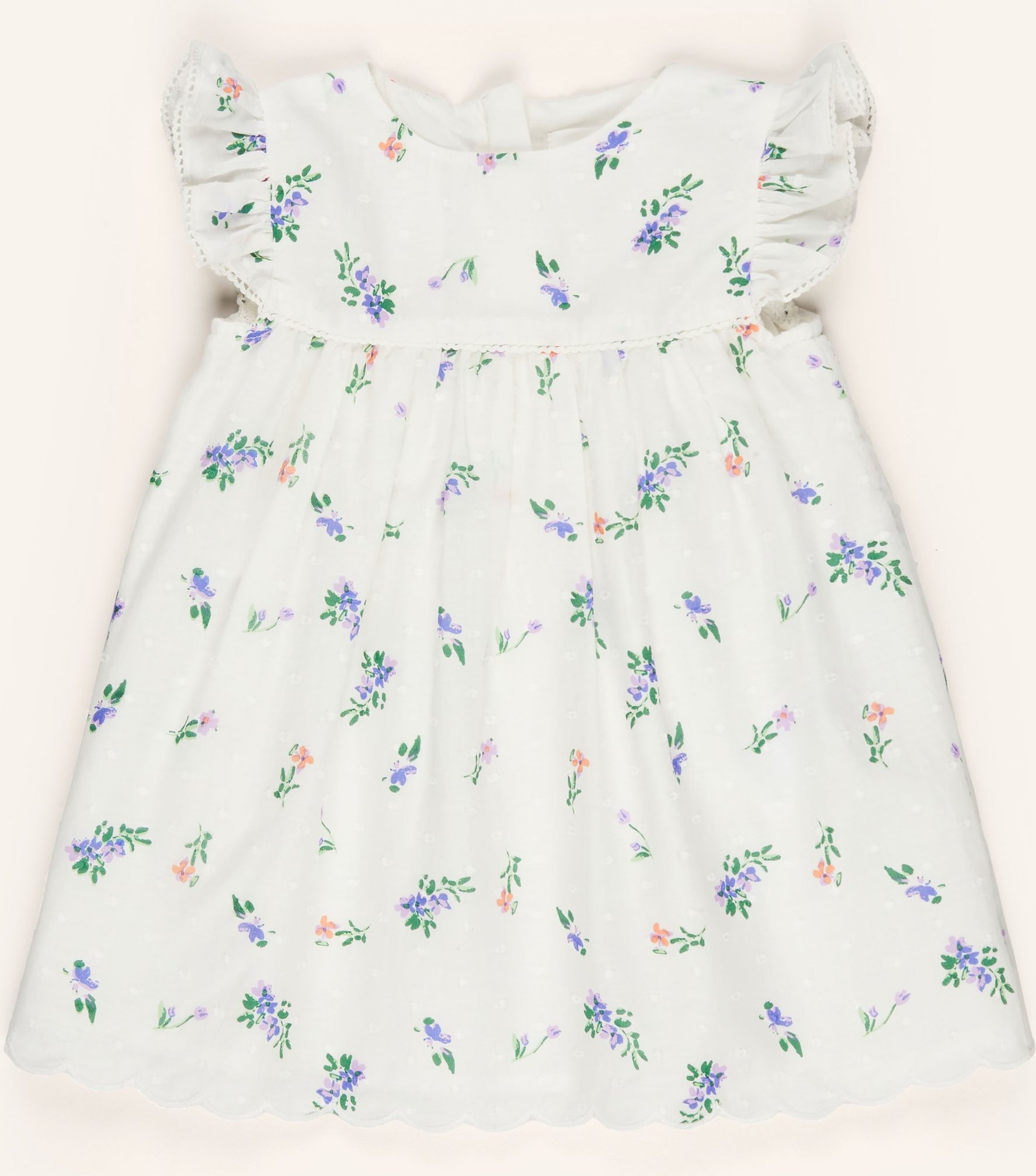 S.Oliver Red Kleid Mit Volants weiss