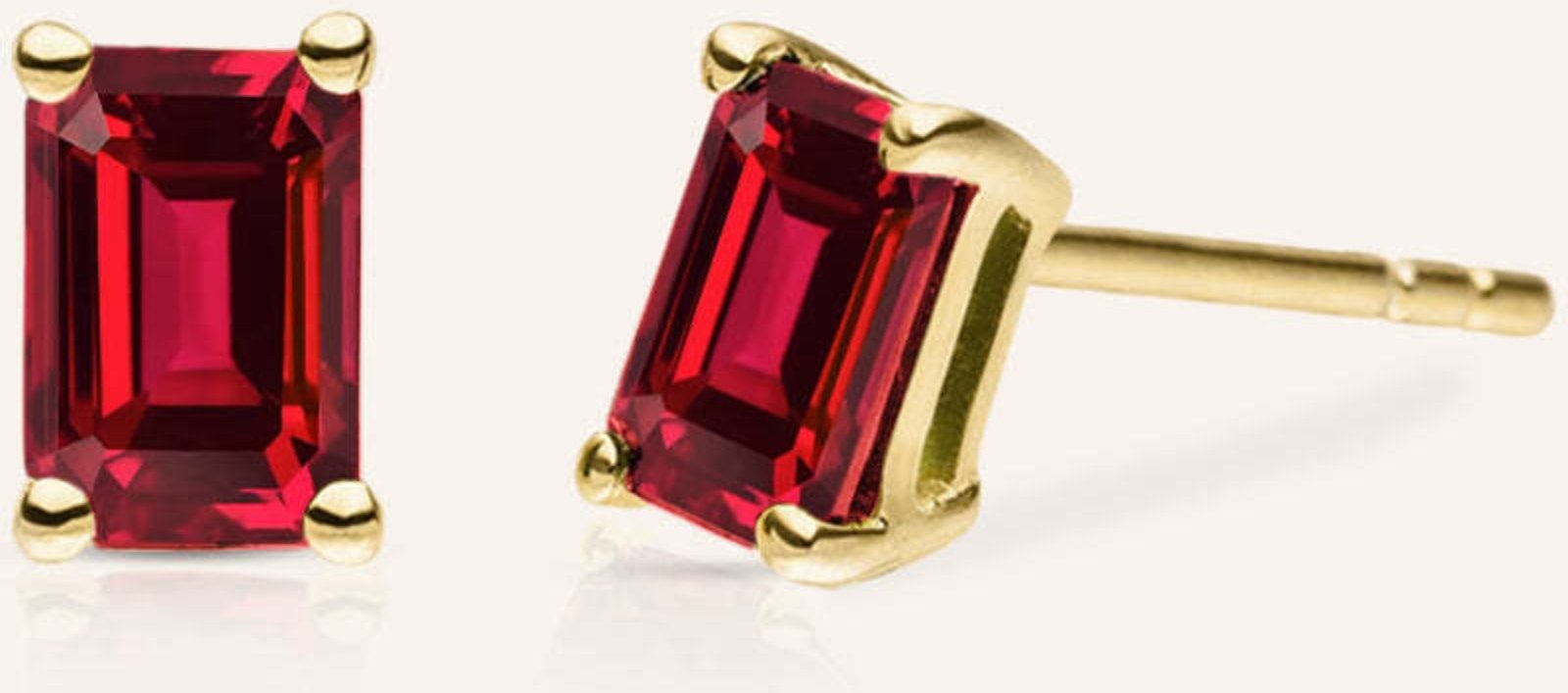 Veynou Ohrstecker Ember Aus 14 Karat Recyceltem Gelbgold Und 1,40ct. Lab-Grown Rubin gold