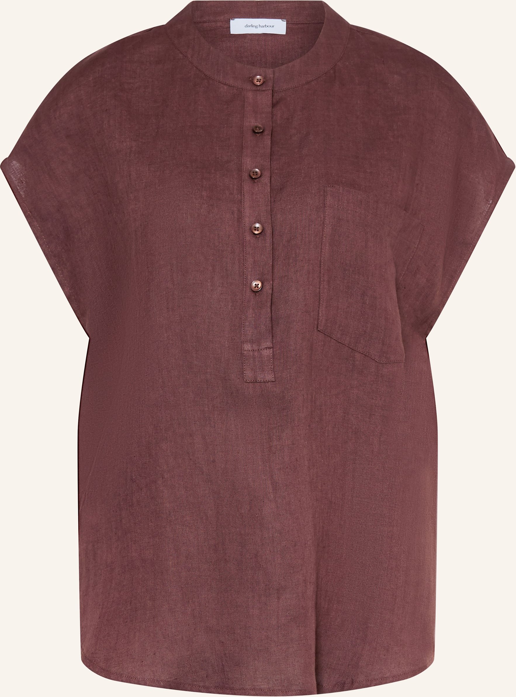 Thumbnail - Darling Harbour Blusenshirt Aus Leinen rot