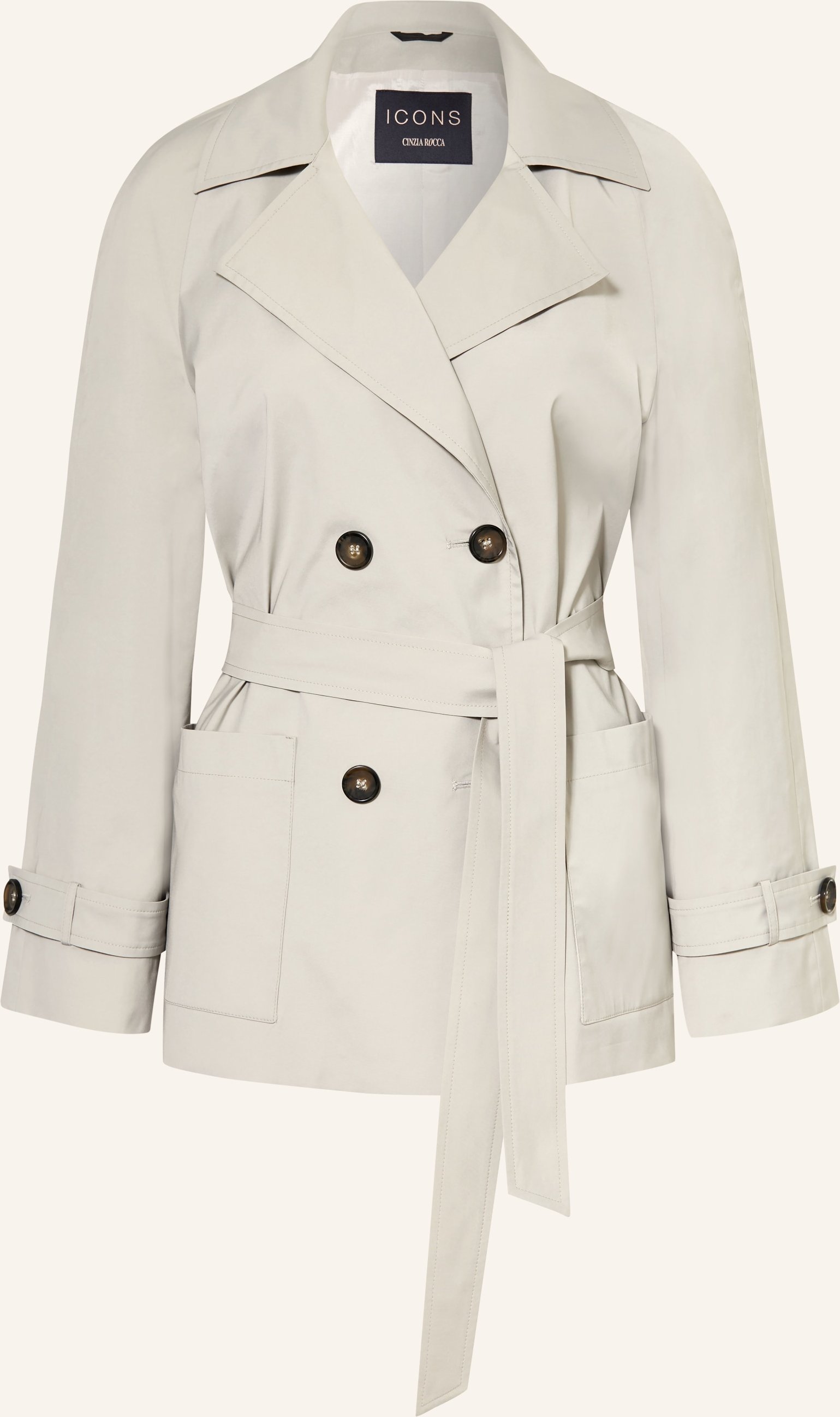 Icons Cinzia Rocca Trench-Jacke grau